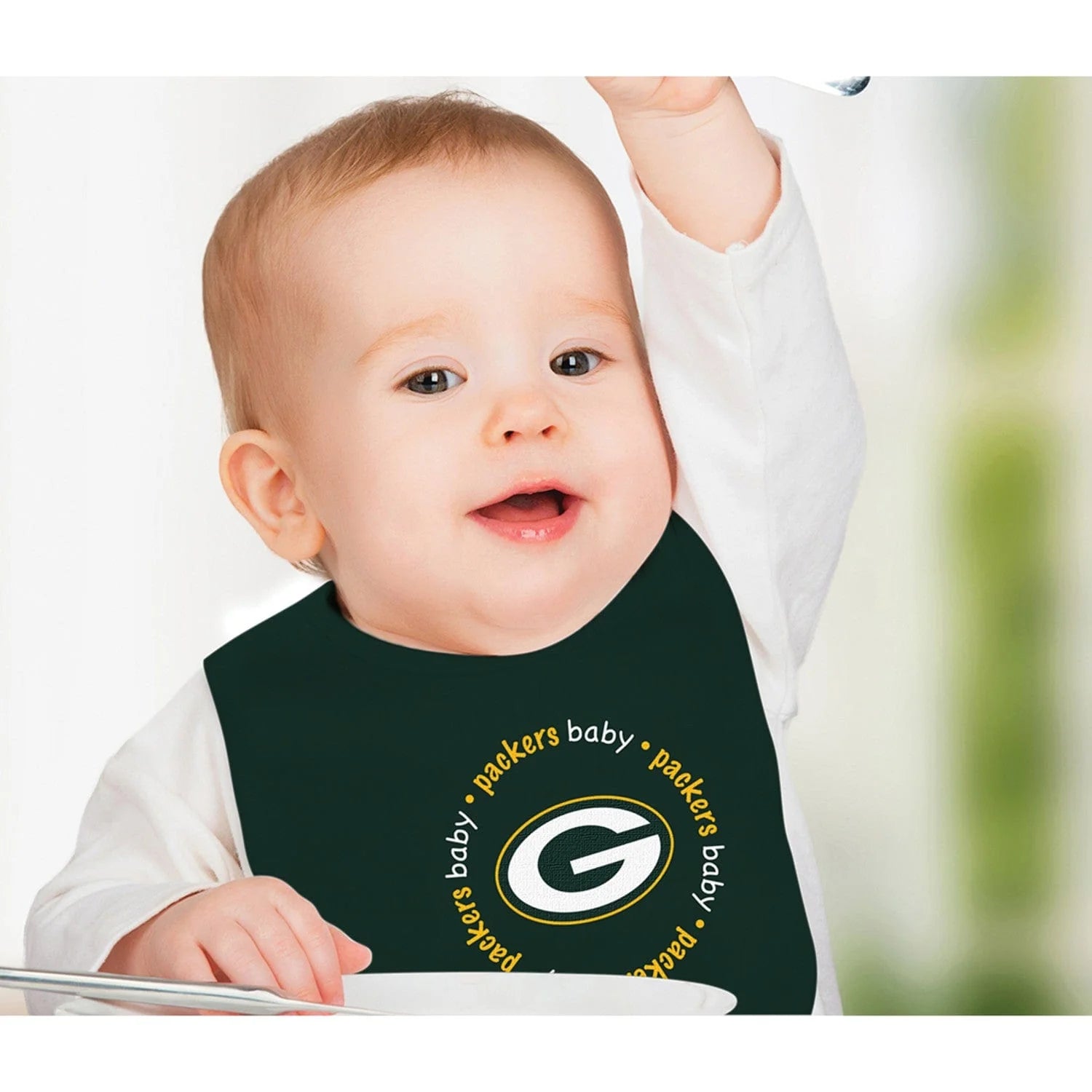 Green Bay Packers - Baby Bibs 2-Pack - Green & Yellow - Twinkle Twinkle Little One