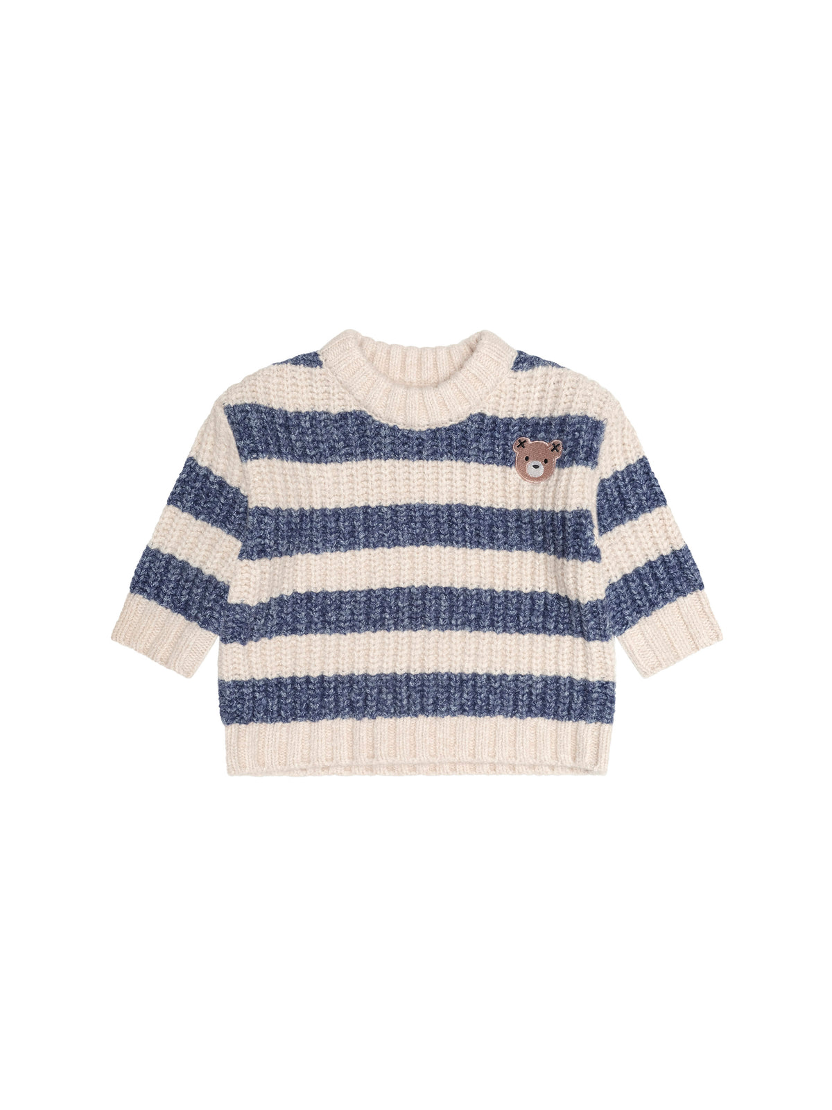 Ink Stripe Hux Embroidered Sponge Pullover - Ink / Ecru