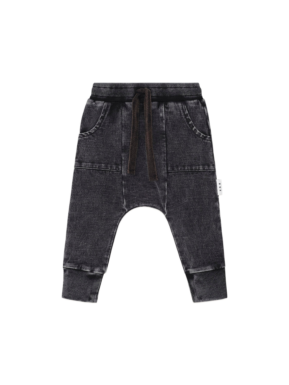 Black Knit Denim 5-Pocket Pant - Denim Black