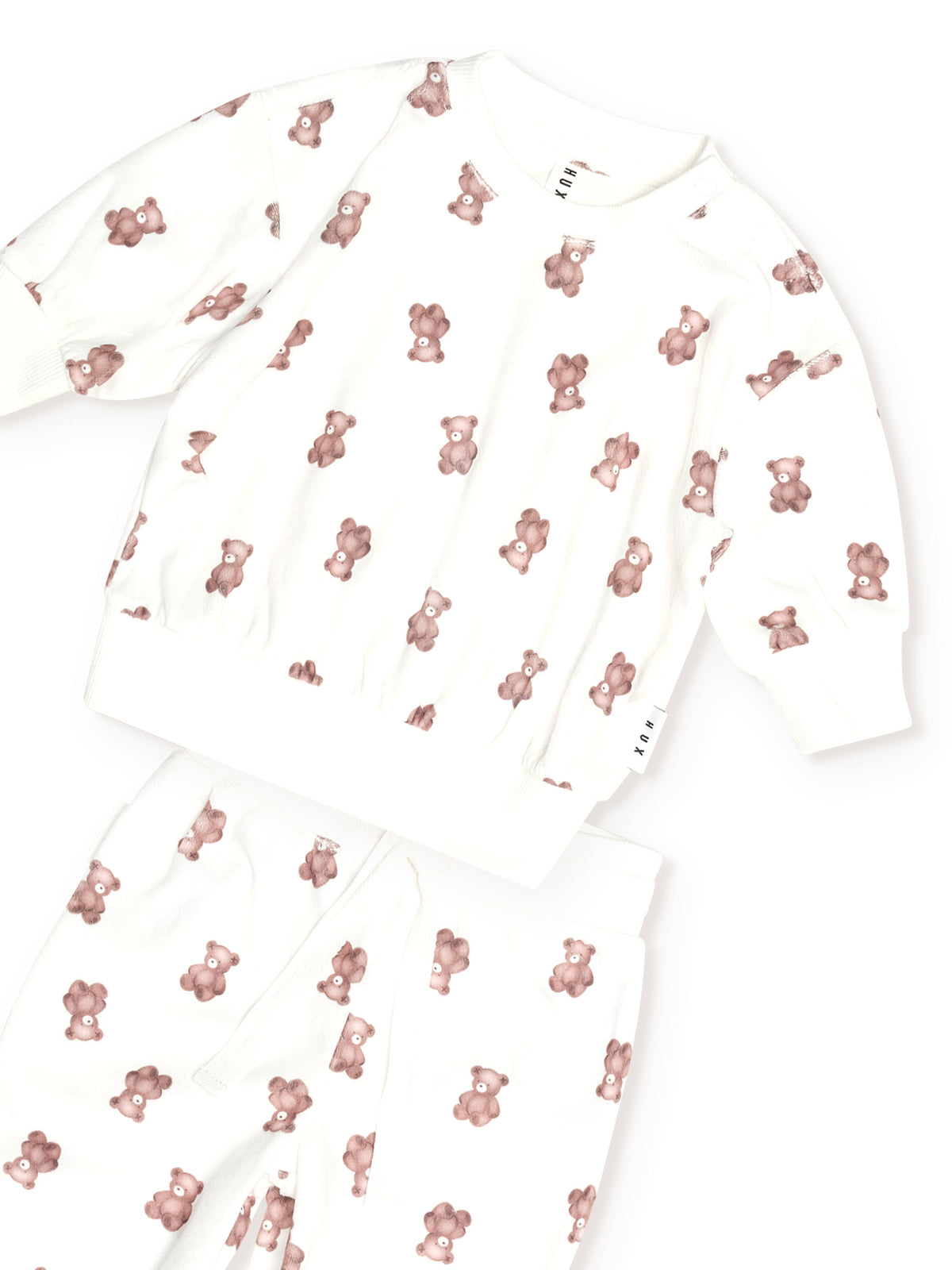 My First Hux Velour 2PC Set - Almond Milk
