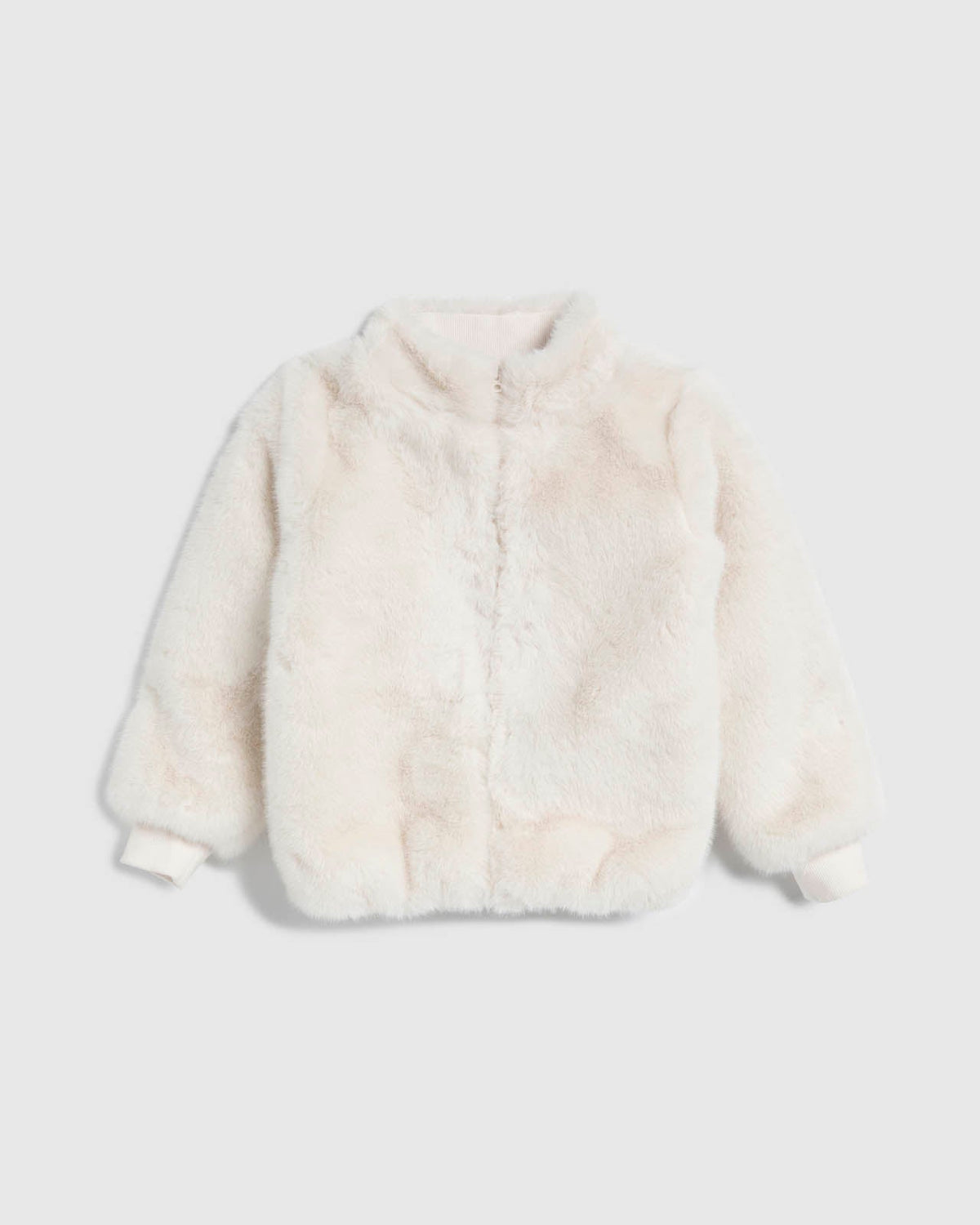 Toddler Fuzzy Fur Jacket - Soft White
