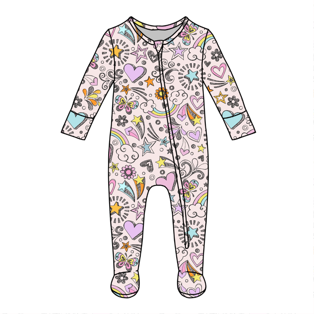 Happy Girls Footie - Twinkle Twinkle Little One