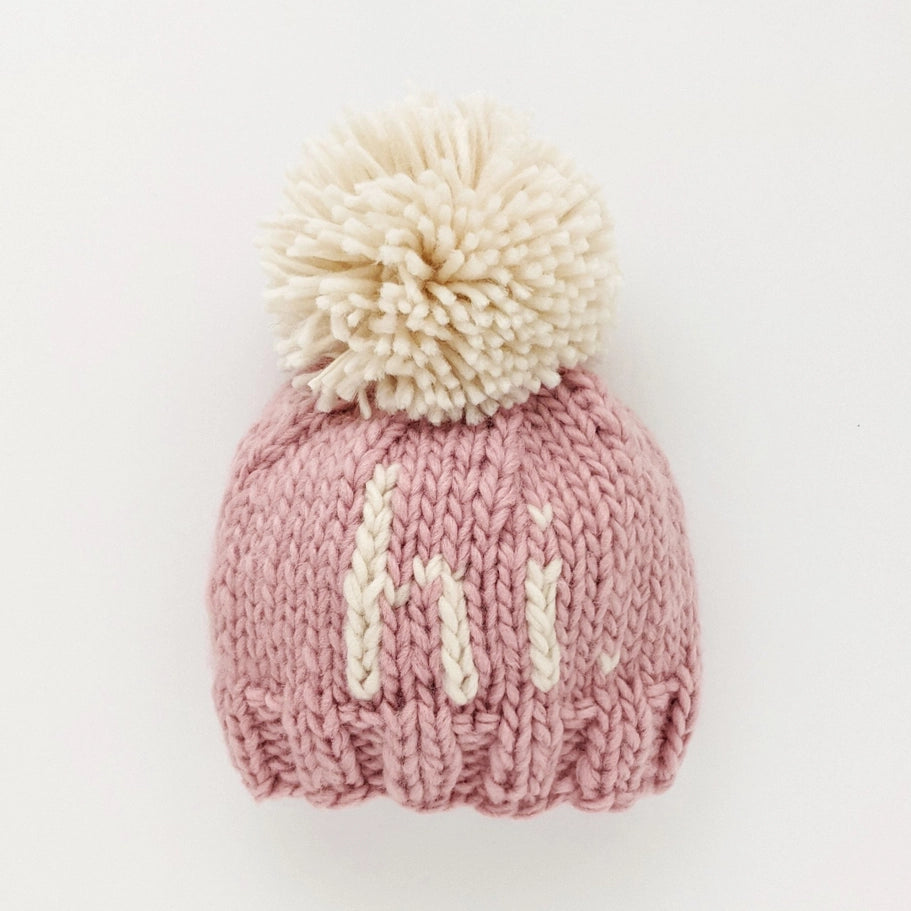 Hi. Rosy Hand Knit Beanie Hat - Twinkle Twinkle Little One