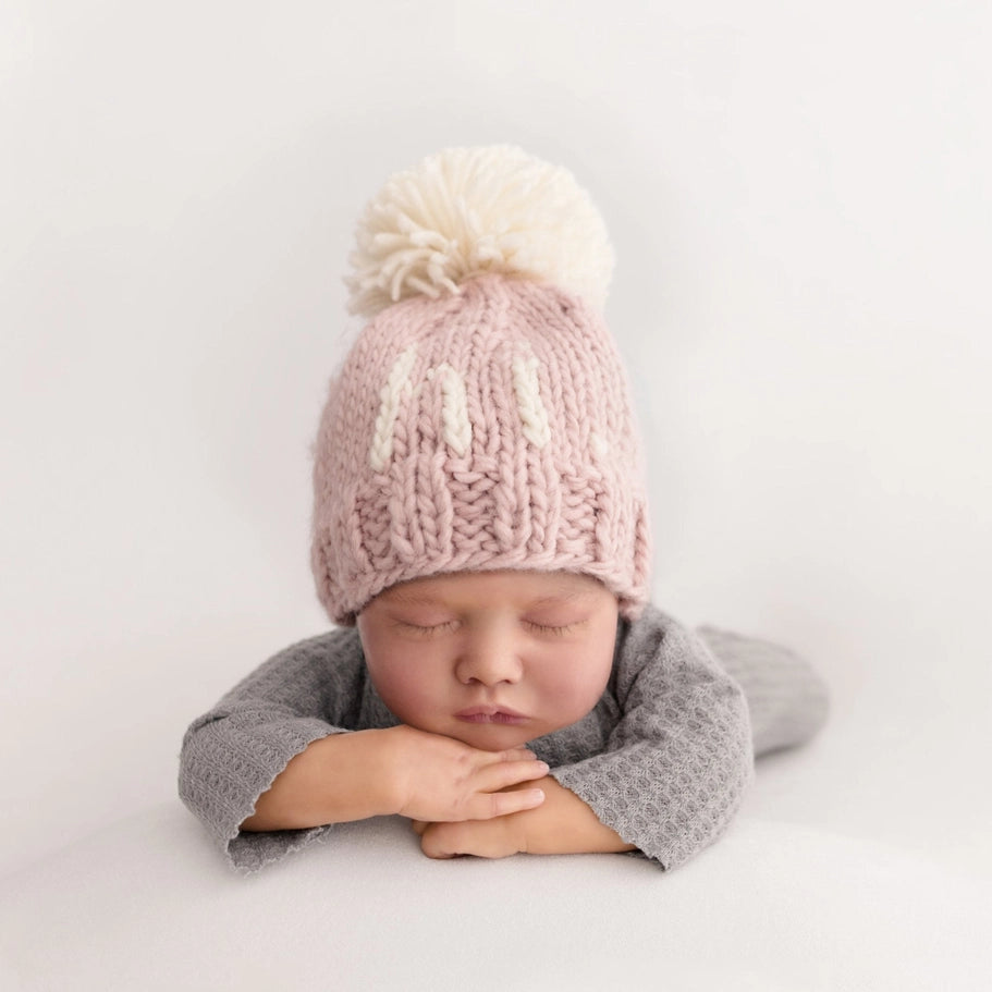 Hi. Rosy Hand Knit Beanie Hat - Twinkle Twinkle Little One