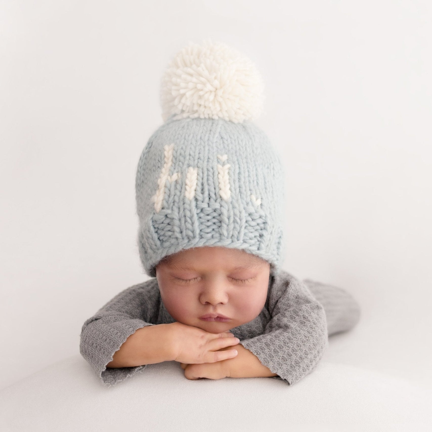 Hi. Surf Blue Hand Knit Beanie Hat - Twinkle Twinkle Little One