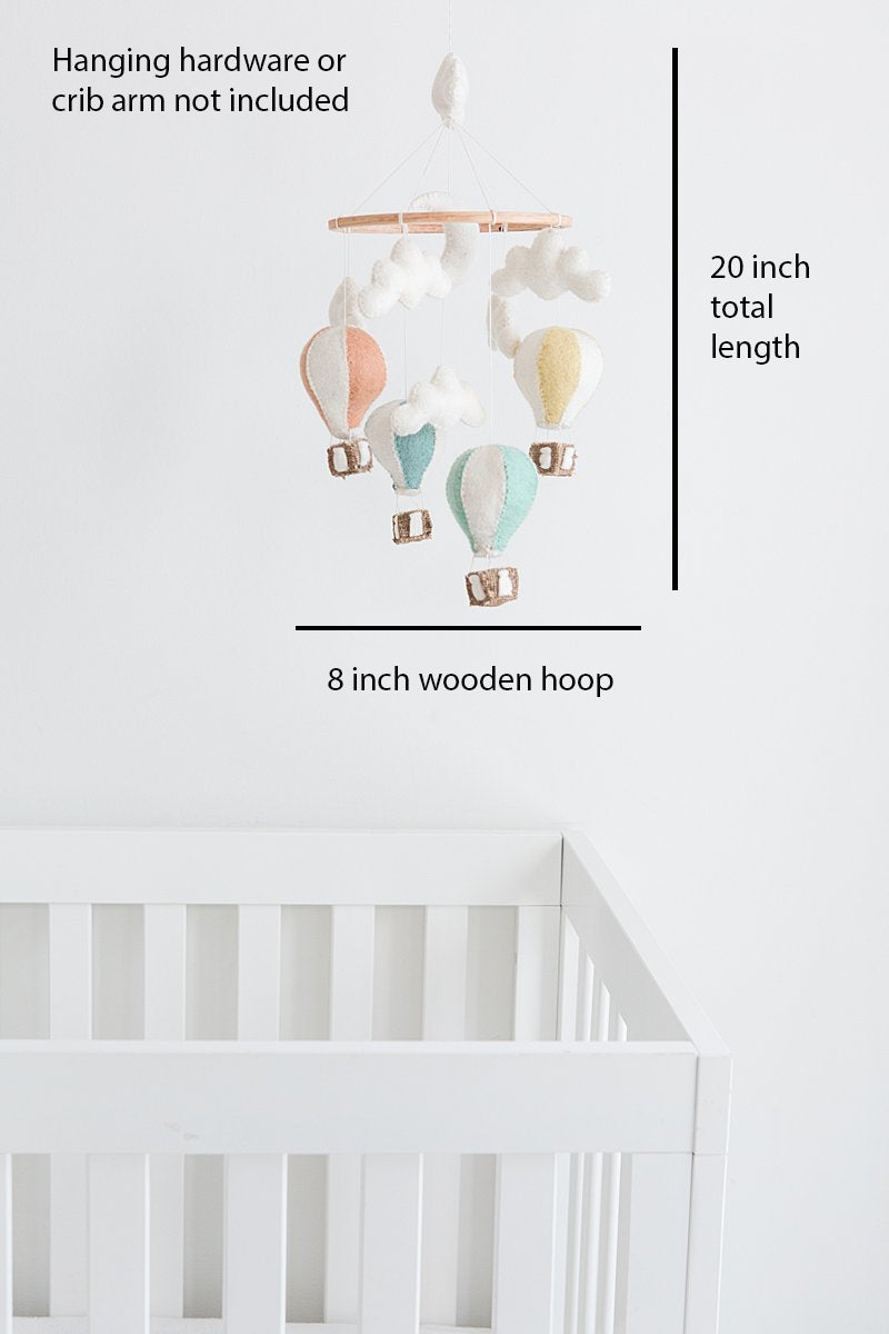 Felt Hot Air Balloon Mobile - Twinkle Twinkle Little One
