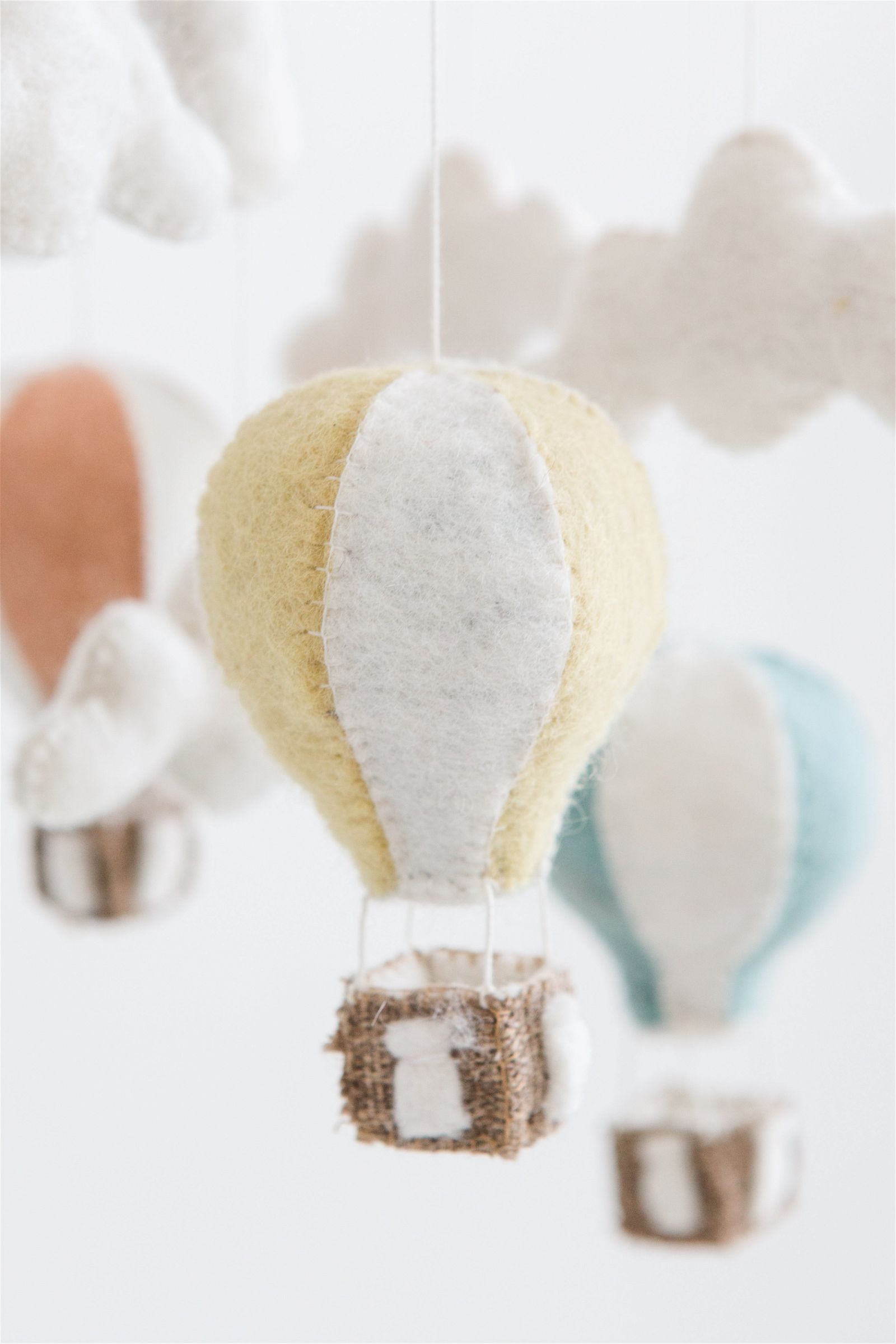 Felt Hot Air Balloon Mobile - Twinkle Twinkle Little One