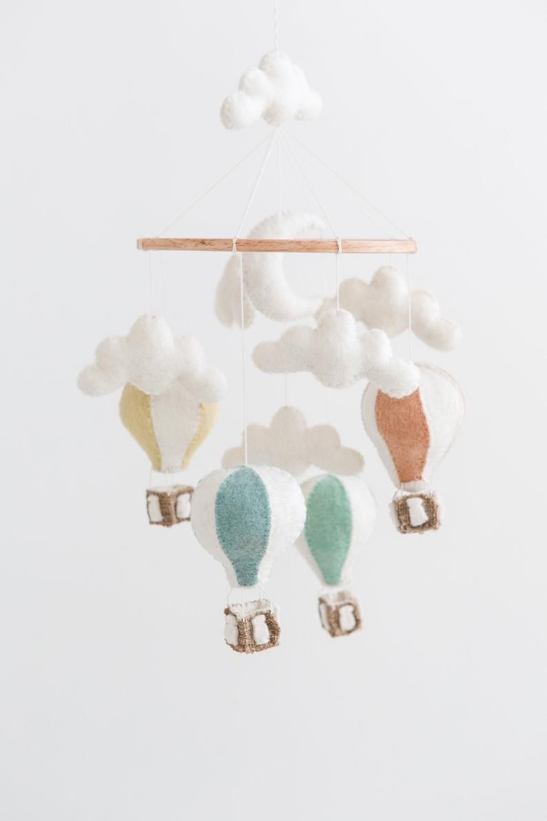 Felt Hot Air Balloon Mobile - Twinkle Twinkle Little One