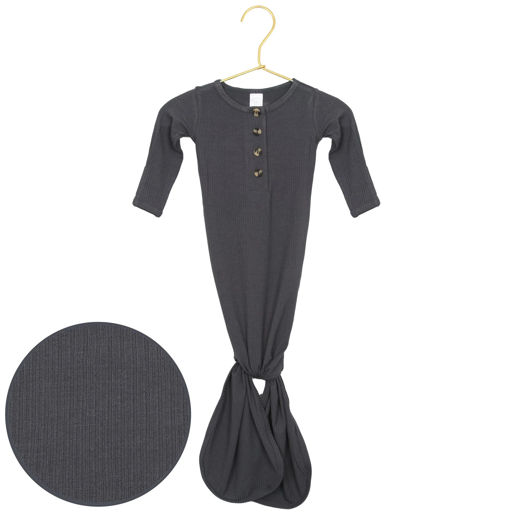 Lou Lou & Company Hudson Ribbed Knotted Gown  Twinkle Twinkle Little One