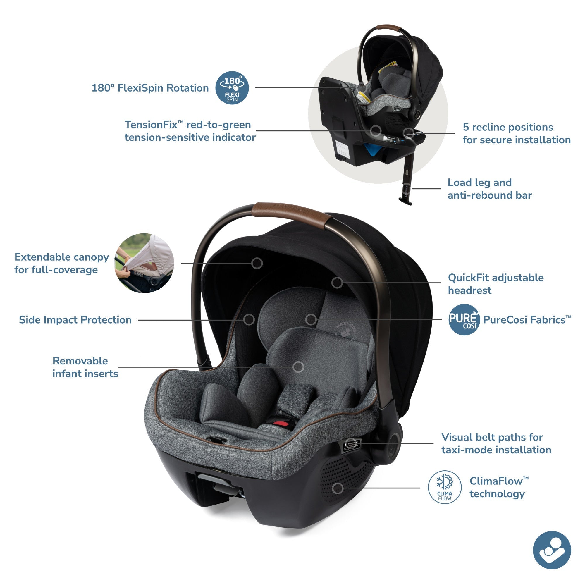Maxi-Cosi Peri 180° Rotating Infant Car Seat - Twinkle Twinkle Little One