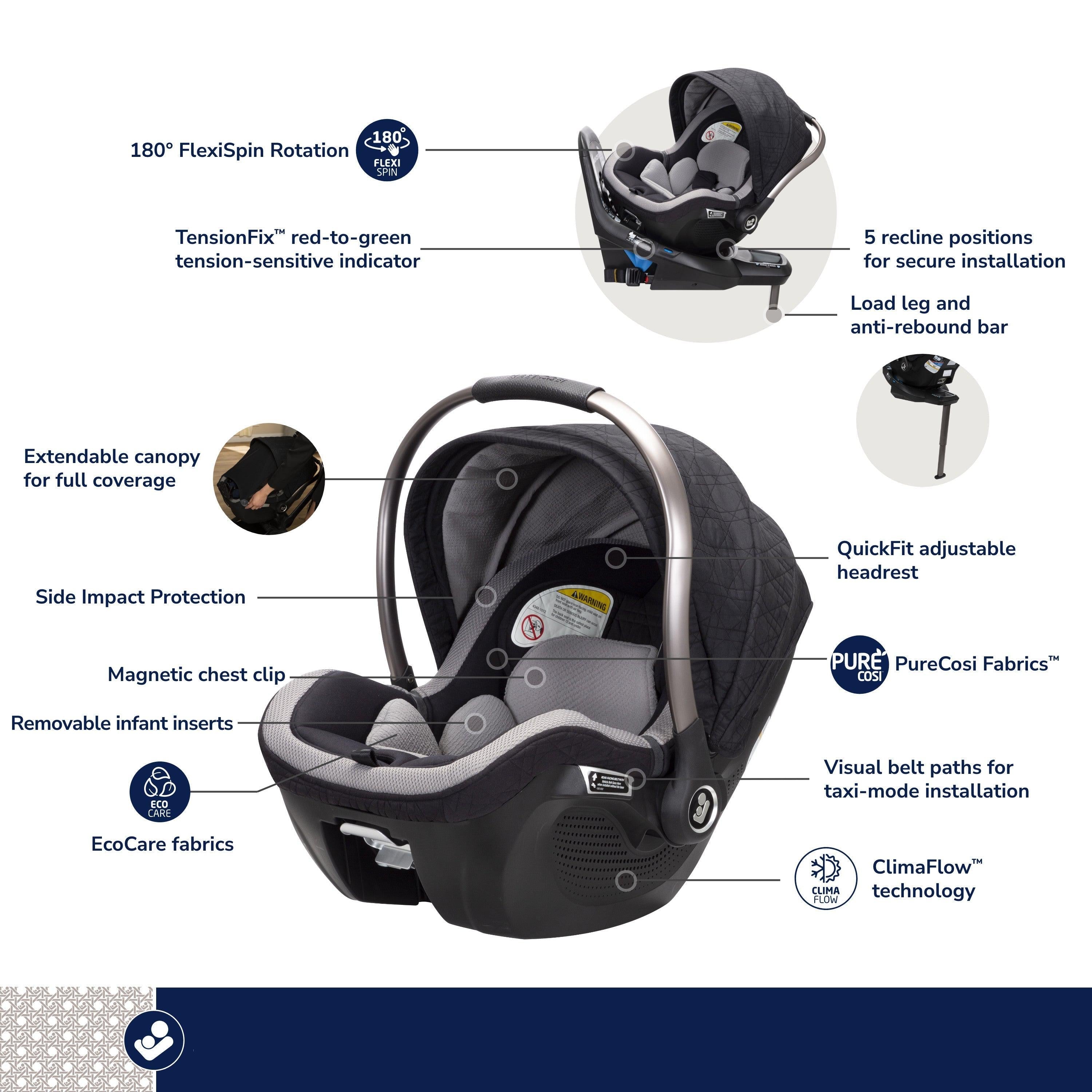 Maxi-Cosi Kindred Peri 180° Rotating Infant Car Seat - Twinkle Twinkle Little One