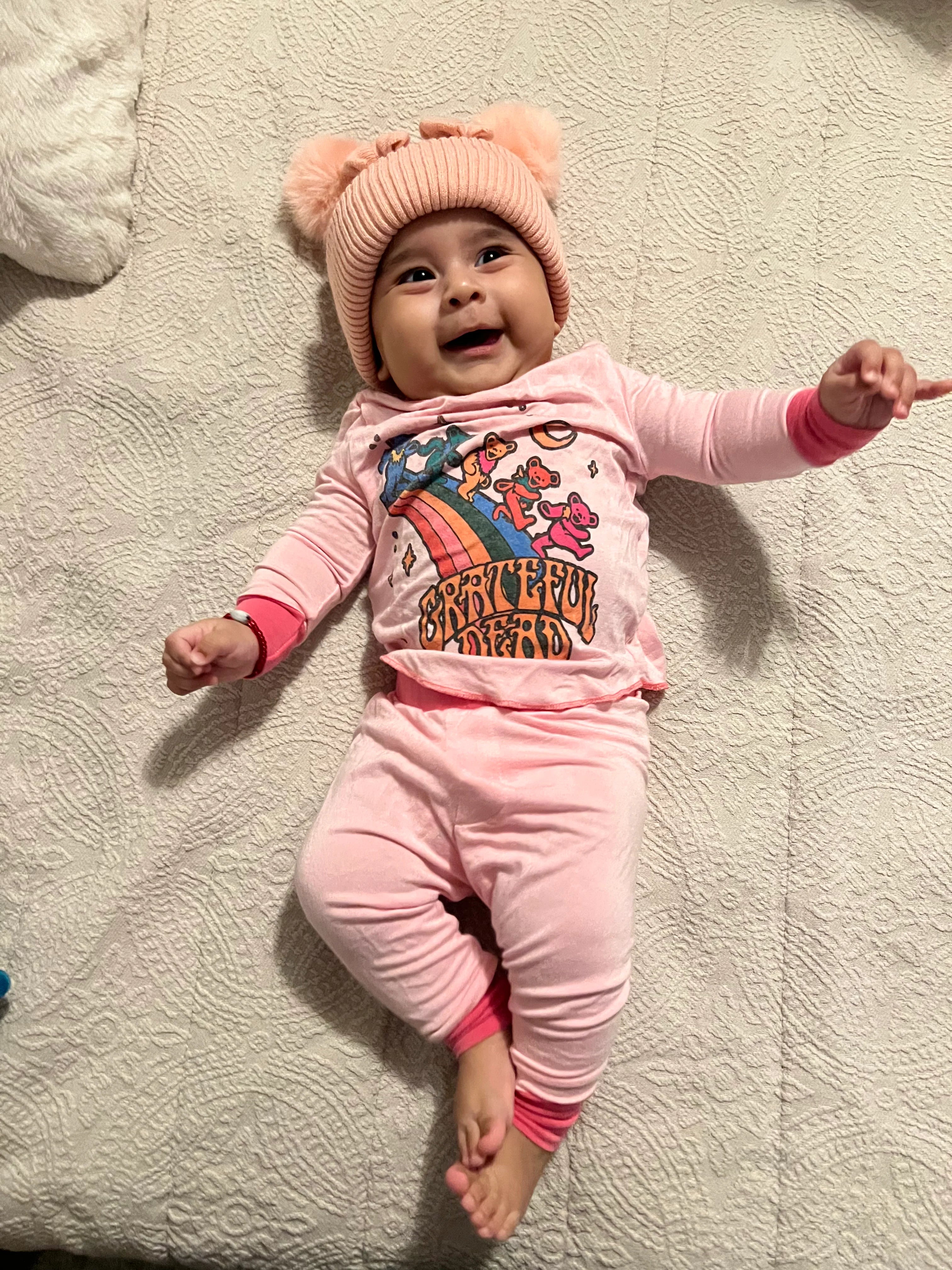 Grateful Dead Pink Rainbow Bear Thermal Set - Twinkle Twinkle Little One