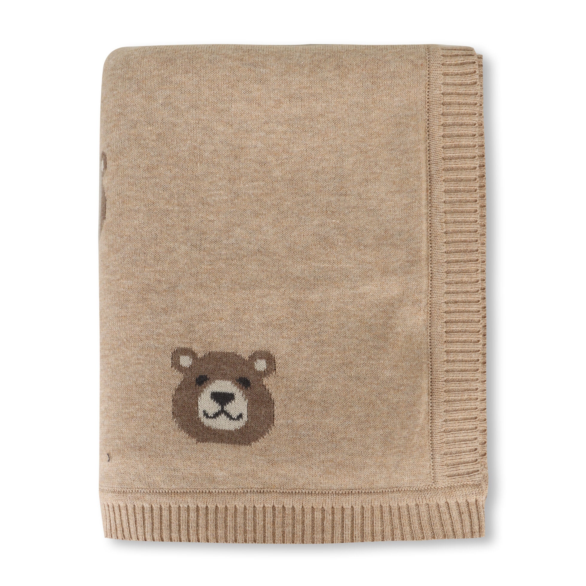 Bear - Organic Cotton Jacquard Sweater Knit Baby Blanket - Twinkle Twinkle Little One