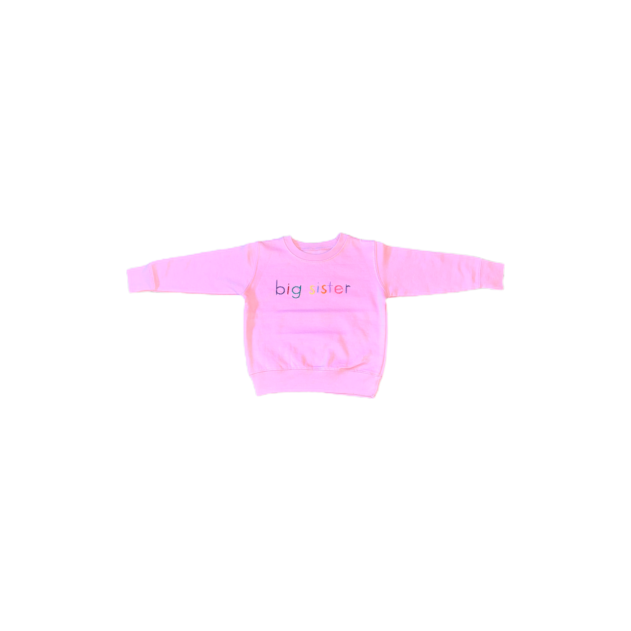 Big Sister Block Stitch Print Sweatshirt - Pink - Twinkle Twinkle Little One