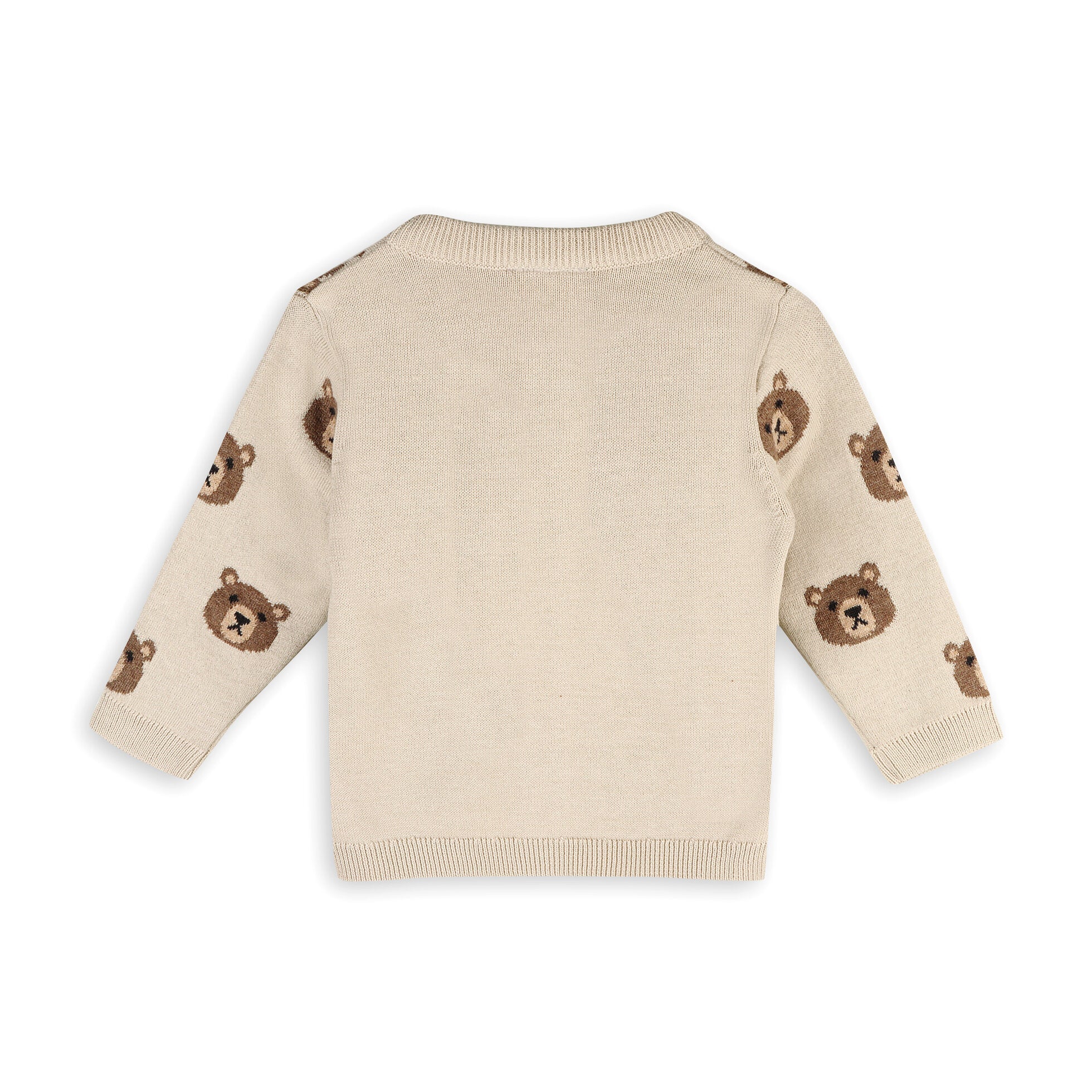 Brown Bear Jacquard Button Cardigan Baby Sweater - Twinkle Twinkle Little One