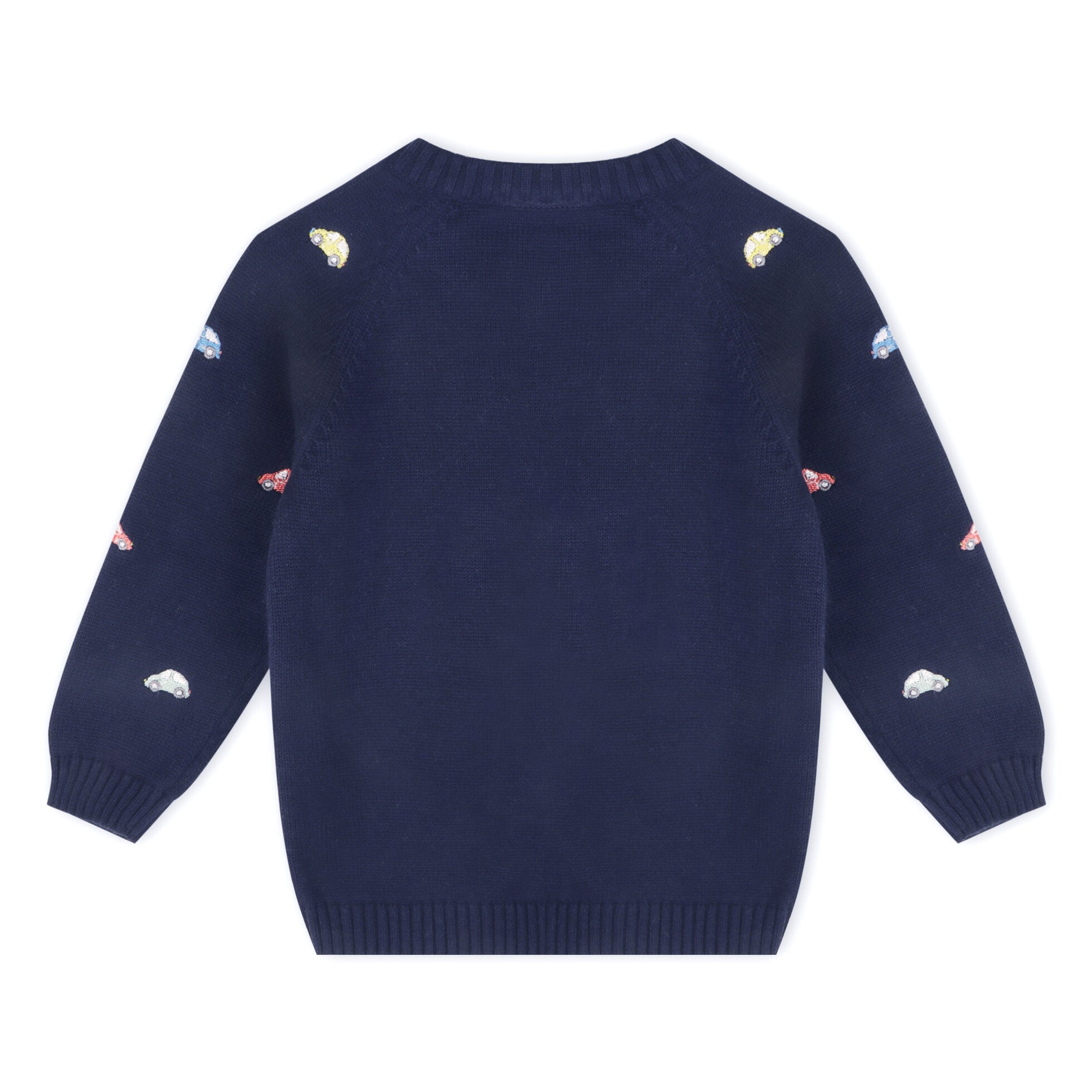 Mini Cars Embroidered Raglan Baby Pullover Sweater & Pant Set - Navy - Twinkle Twinkle Little One