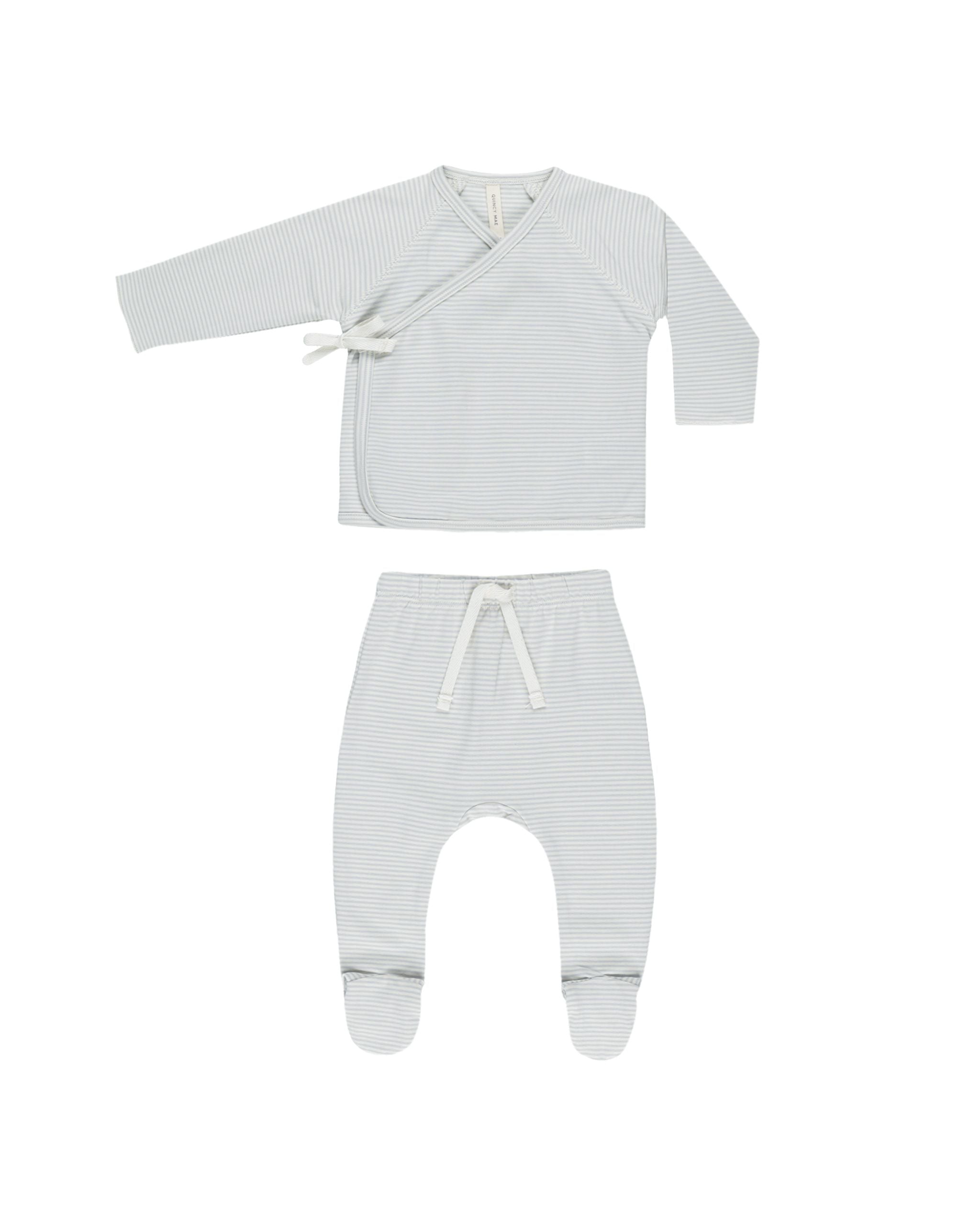 Newborn Sky Micro Hat, Wrap Top & Pant Set - Twinkle Twinkle Little One