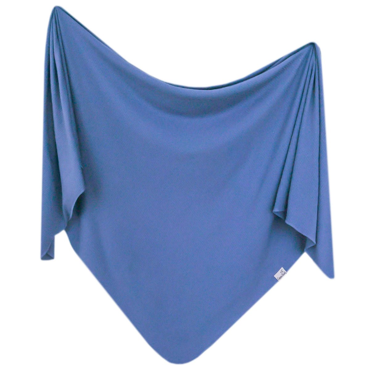 Indigo Rib Knit Swaddle Blanket - Twinkle Twinkle Little One