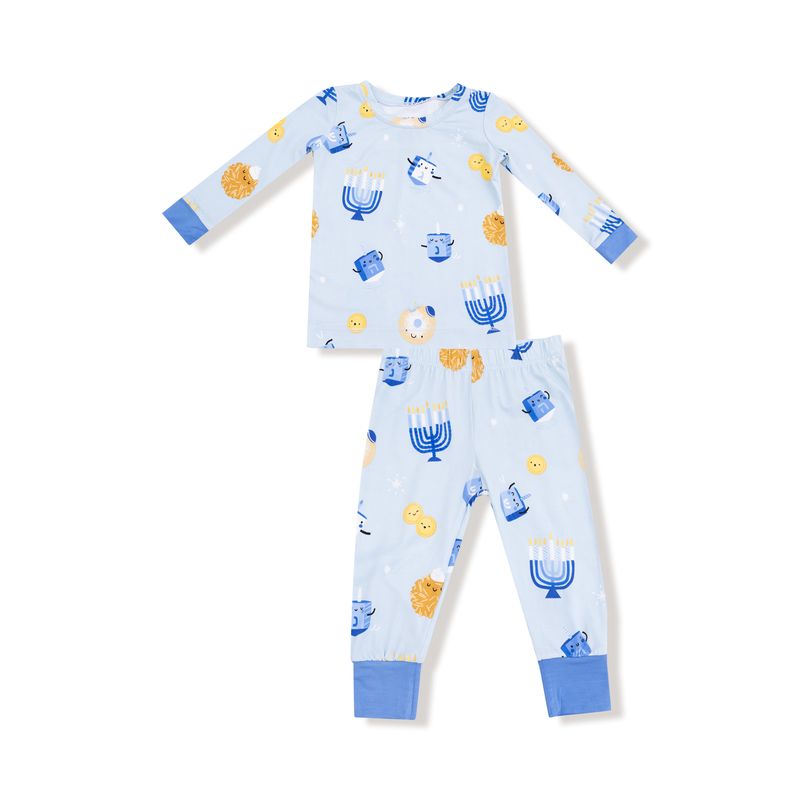 Hanakkah Blue Long Sleeve Loungewear Set - Twinkle Twinkle Little One