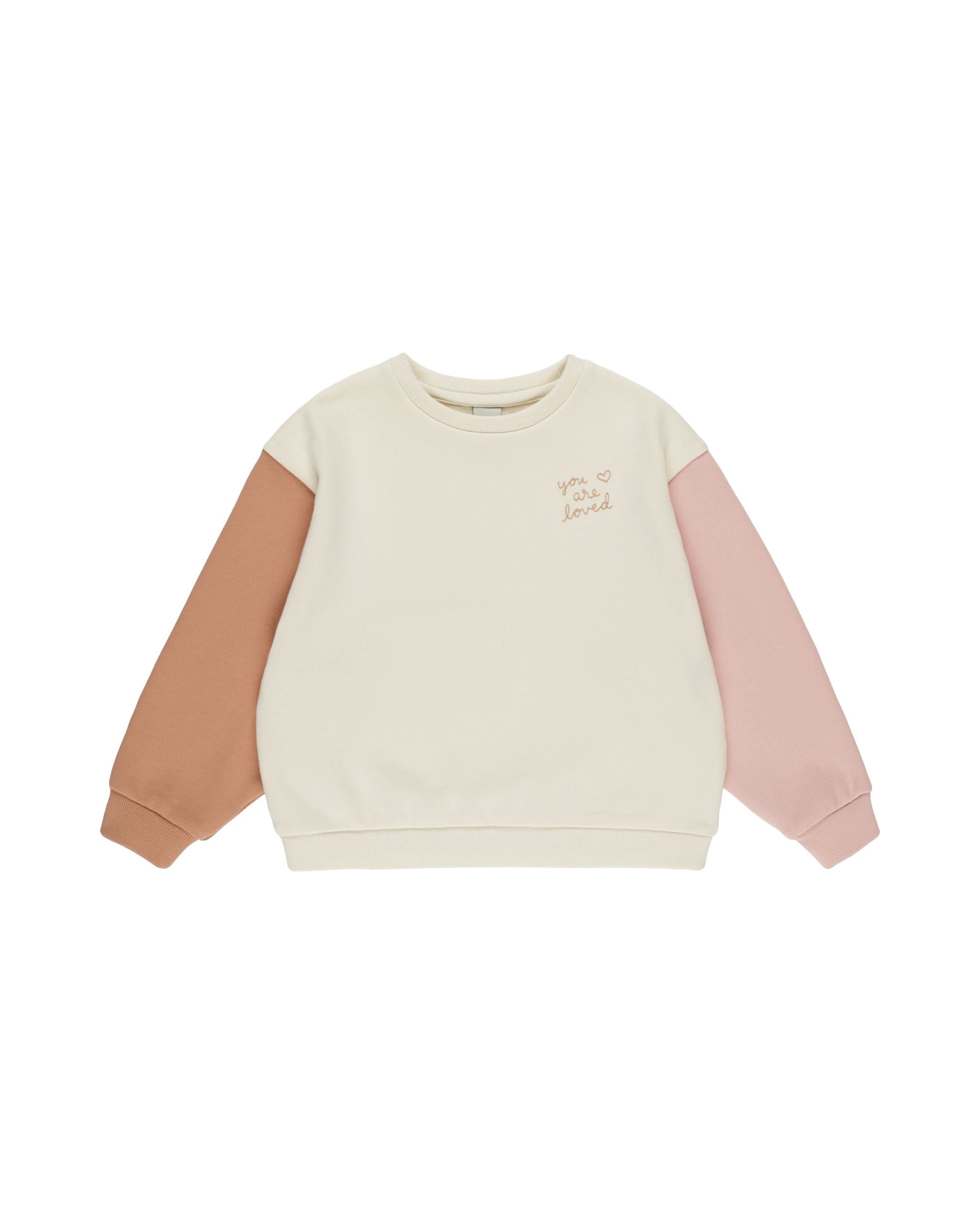 Legend Color Block Sweatshirt & Grapefruit Sweat Short Set - Twinkle Twinkle Little One