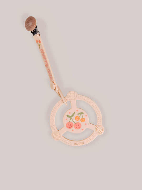 SILICONE TEETHER RING & DETACHABLE CLIP - CHERRY CUTE BY DOODLE BY MEG - Twinkle Twinkle Little One