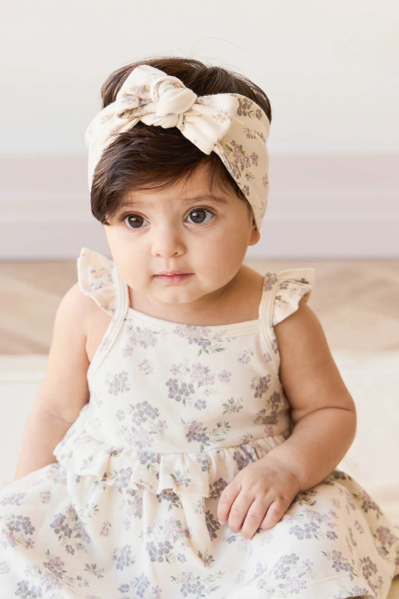 Organic Cotton Kaia Top & Frill Bloomer Set - Selena Tofu - Twinkle Twinkle Little One