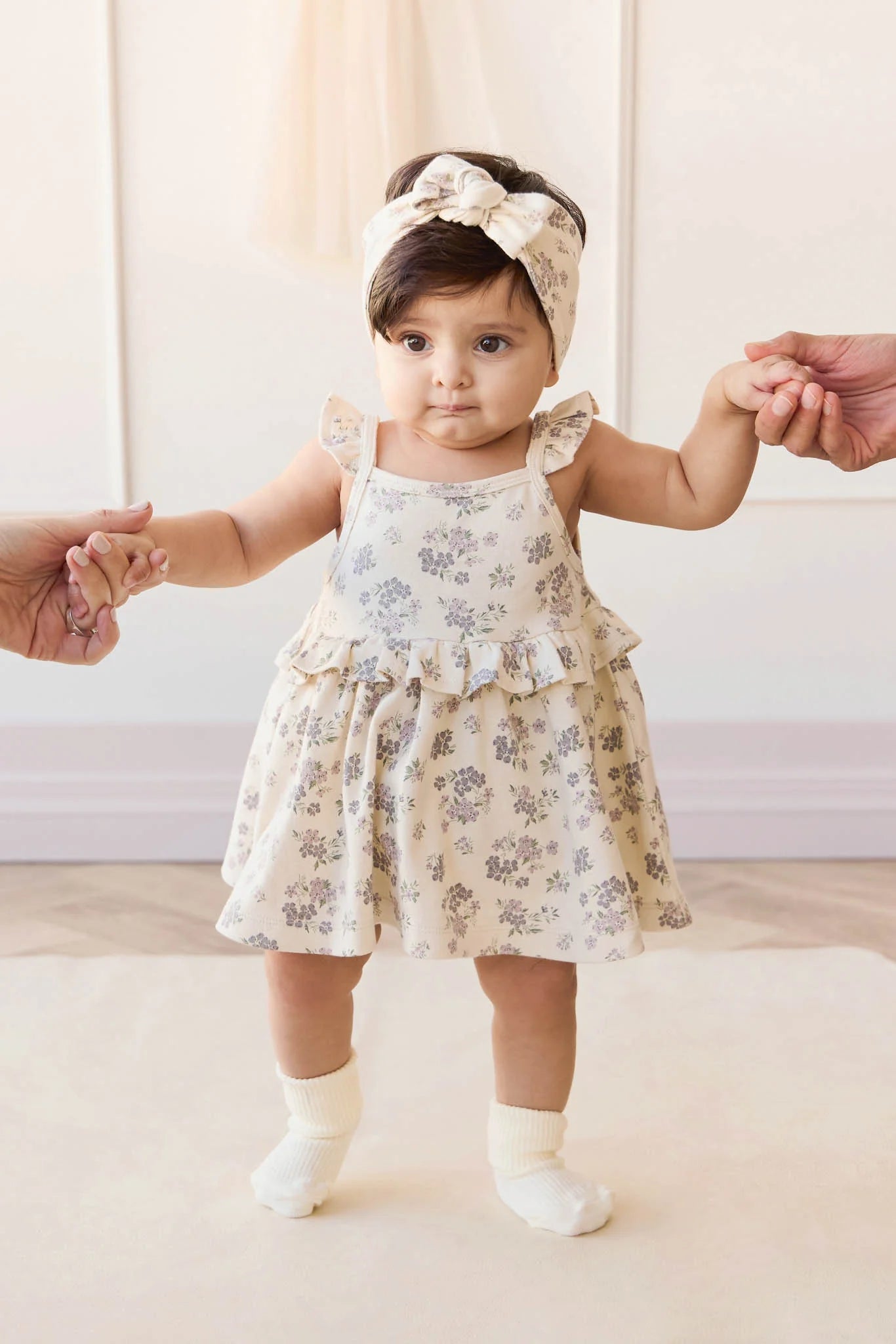 Organic Cotton Kaia Top & Frill Bloomer Set - Selena Tofu - Twinkle Twinkle Little One