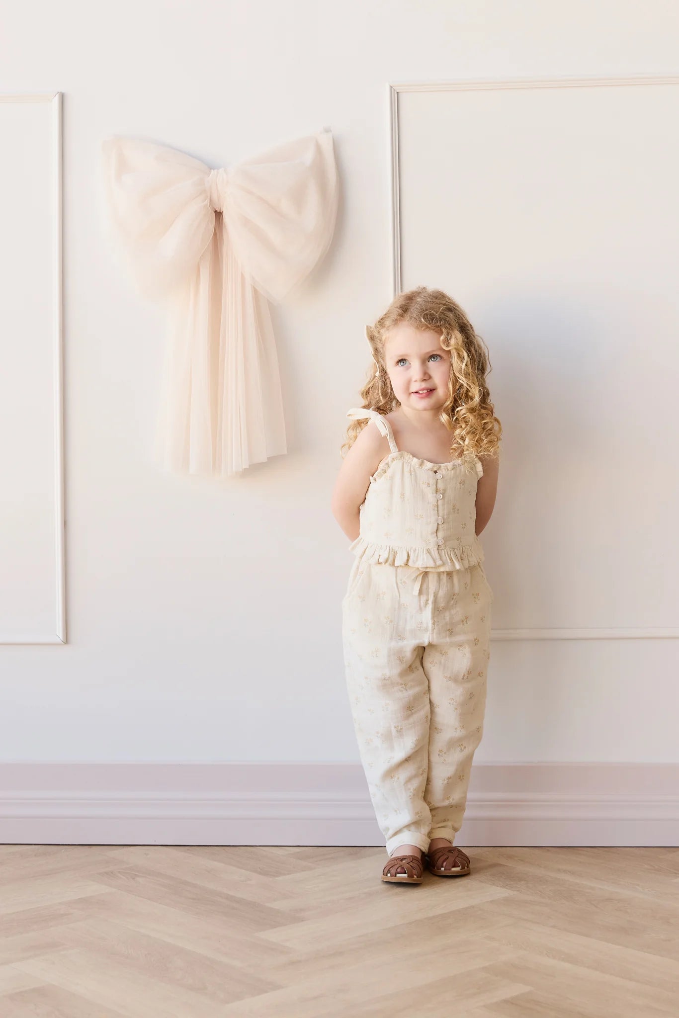 Organic Cotton Muslin Mirabel Top & Cordelia Pant Set - Pauline Chamomile - Twinkle Twinkle Little One