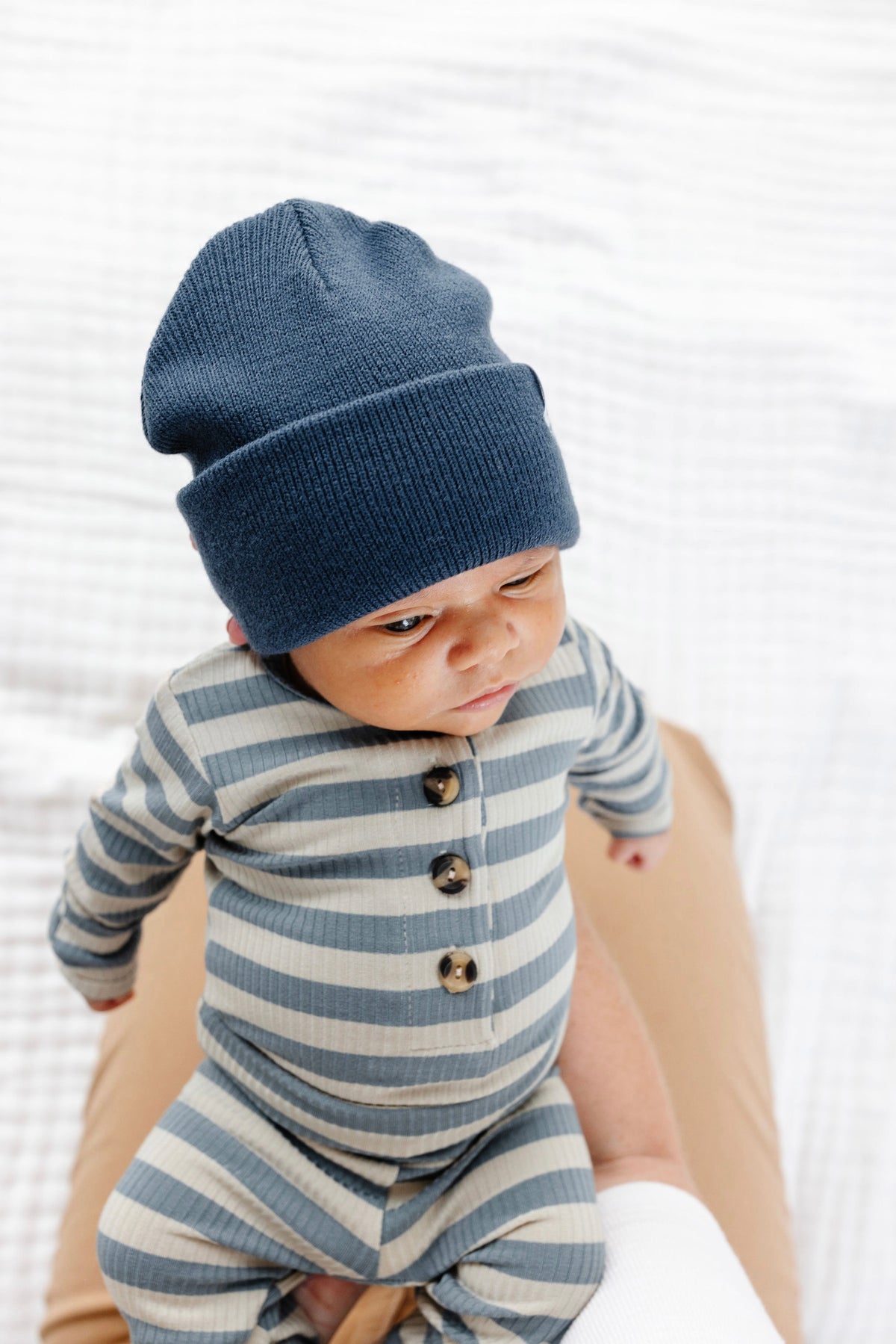 Lou Lou & Company Lincoln Ribbed Top, Bottoms + Hat Set - Twinkle Twinkle Little One