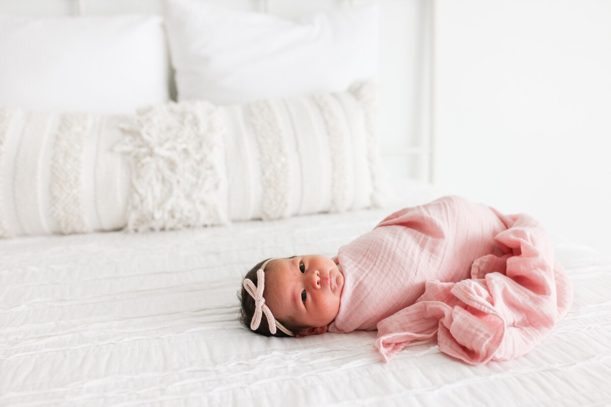 Lulujo Cotton Swaddles - Strawberries & Pink - Twinkle Twinkle Little One