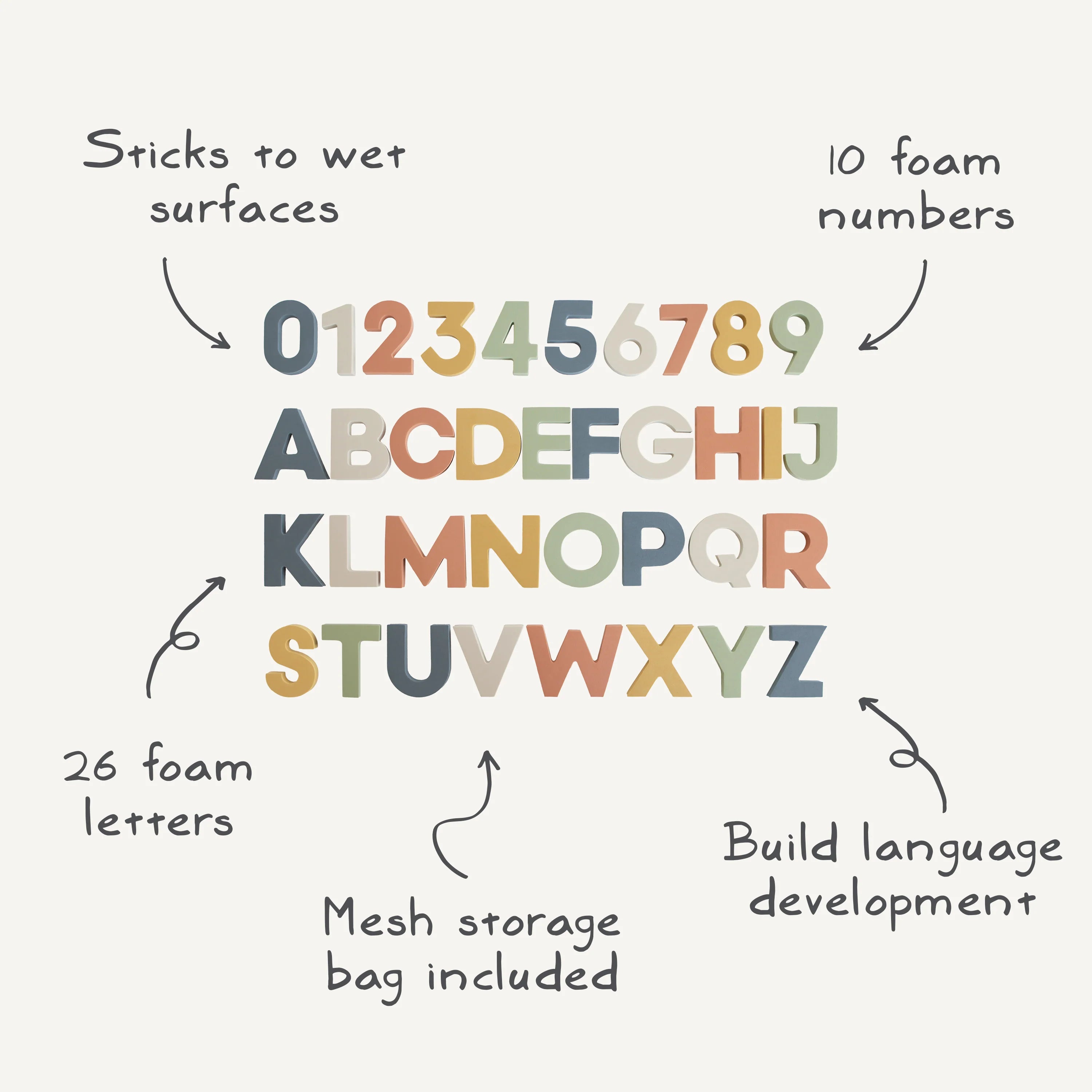 Letters & Numbers Bath Play Set