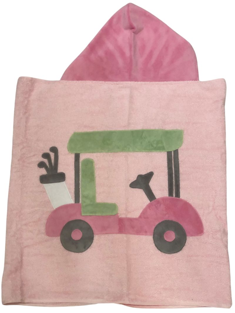 Little Girl Golfer Hooded Towel