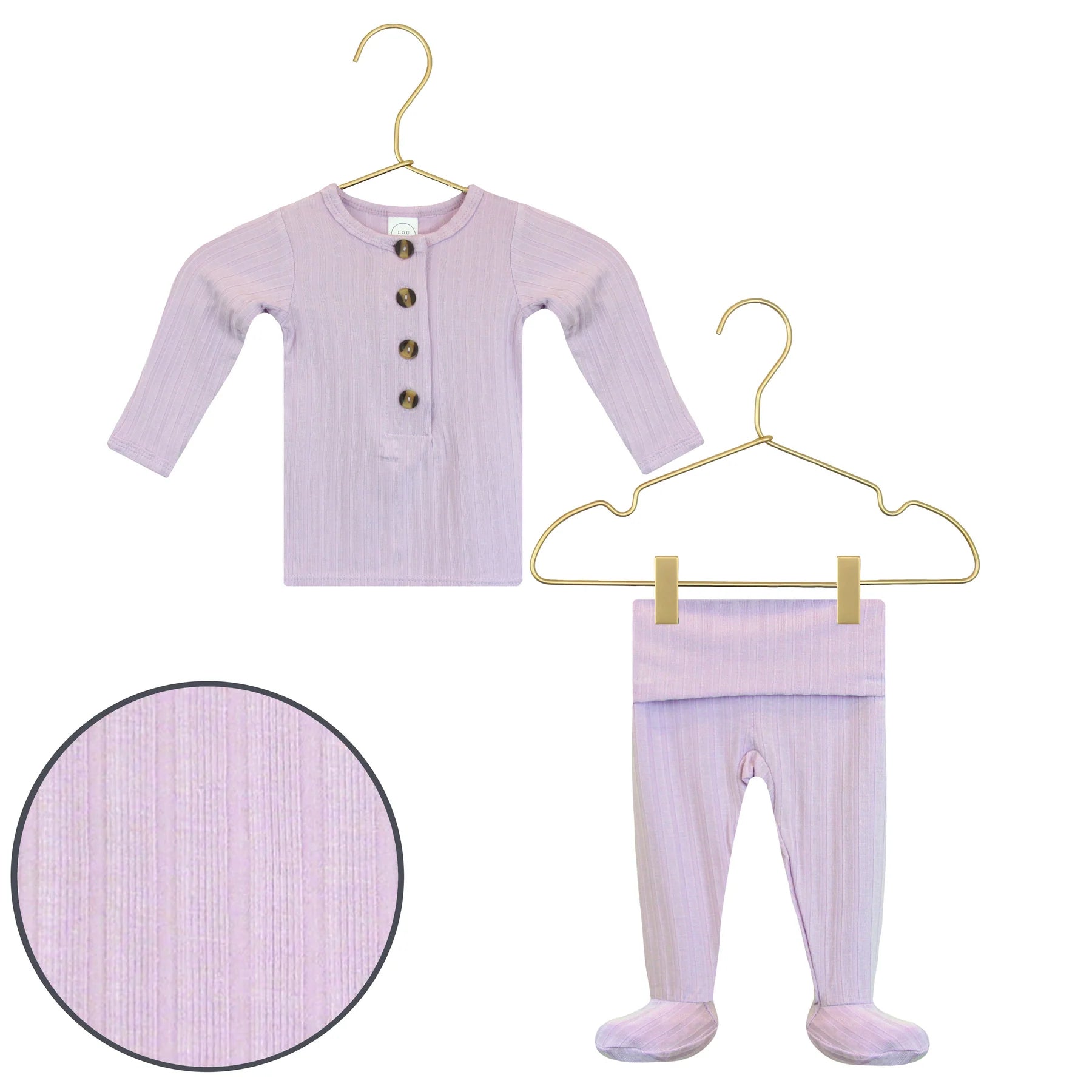 Lou Lou & Company Lola Ribbed Top, Bottom + Headband Set - Twinkle Twinkle Little One