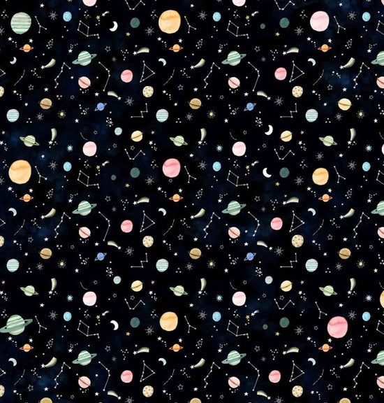 Long Sleeve Waterproof Bib - Planets - Twinkle Twinkle Little One