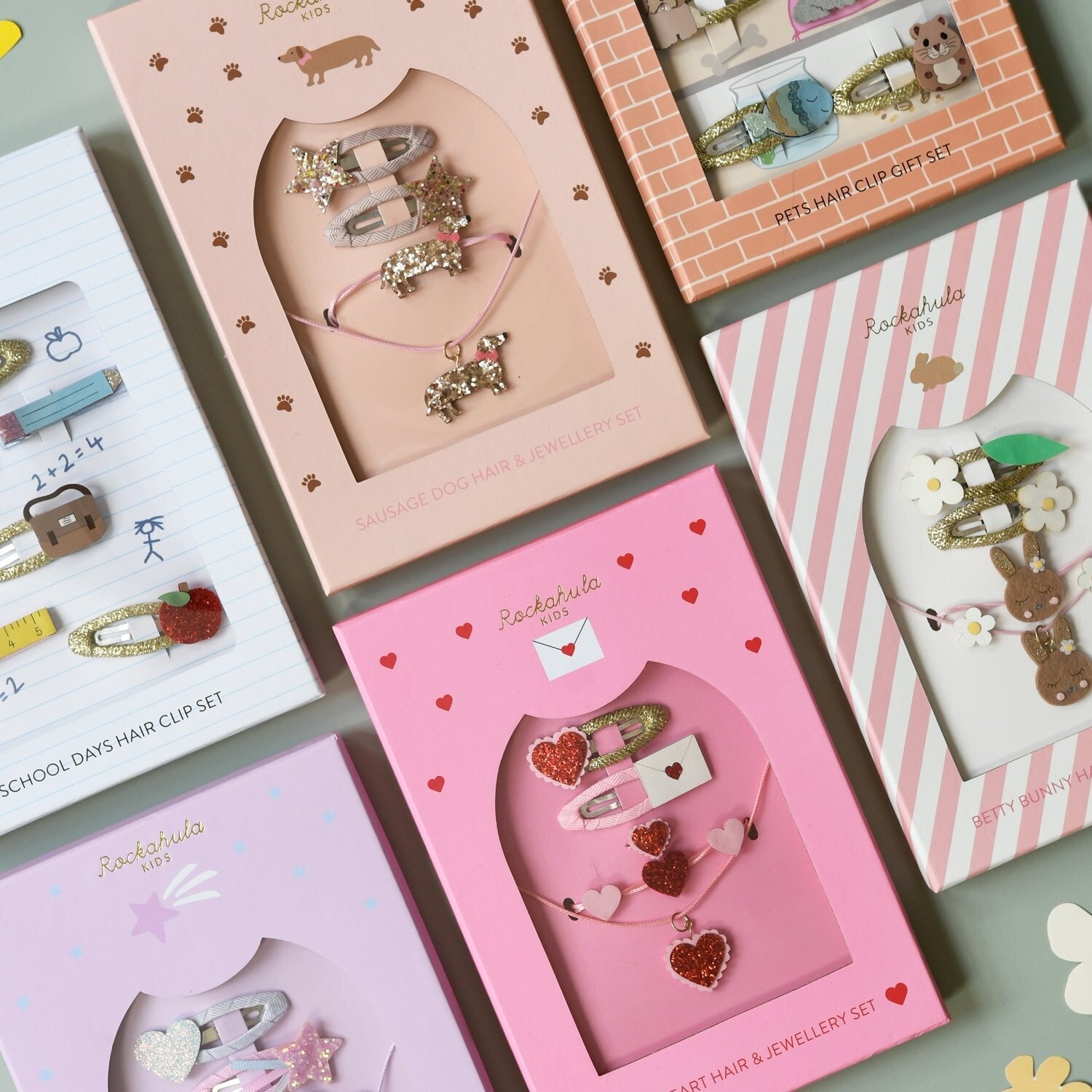 Love Hearts Hair and Jewelry Set