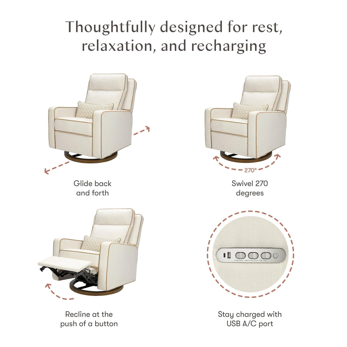 Nate Berkus x Babyletto Sigi Pro Power Recliner