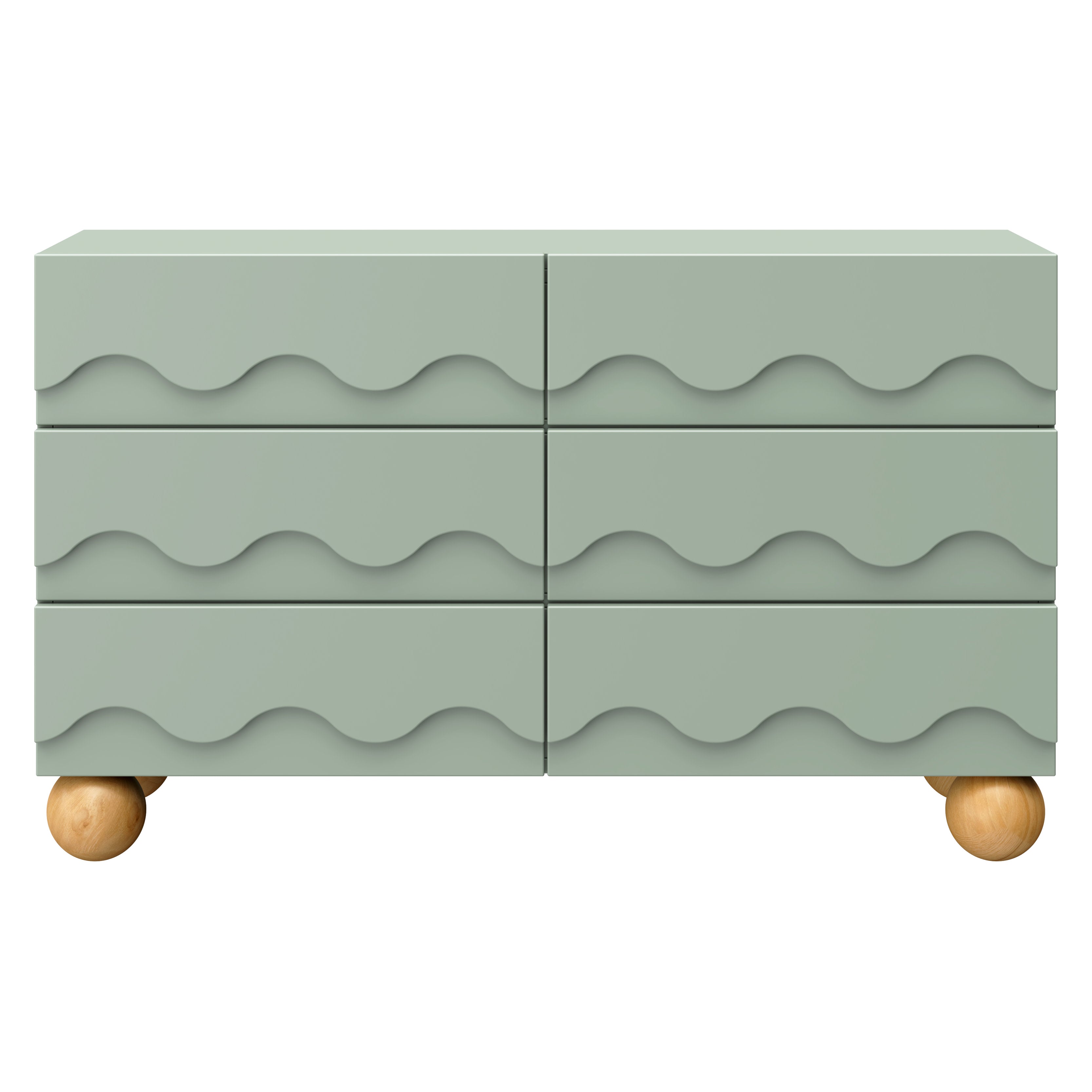 Babyletto Lido Wave 6-Drawer Wide Dresser (56")