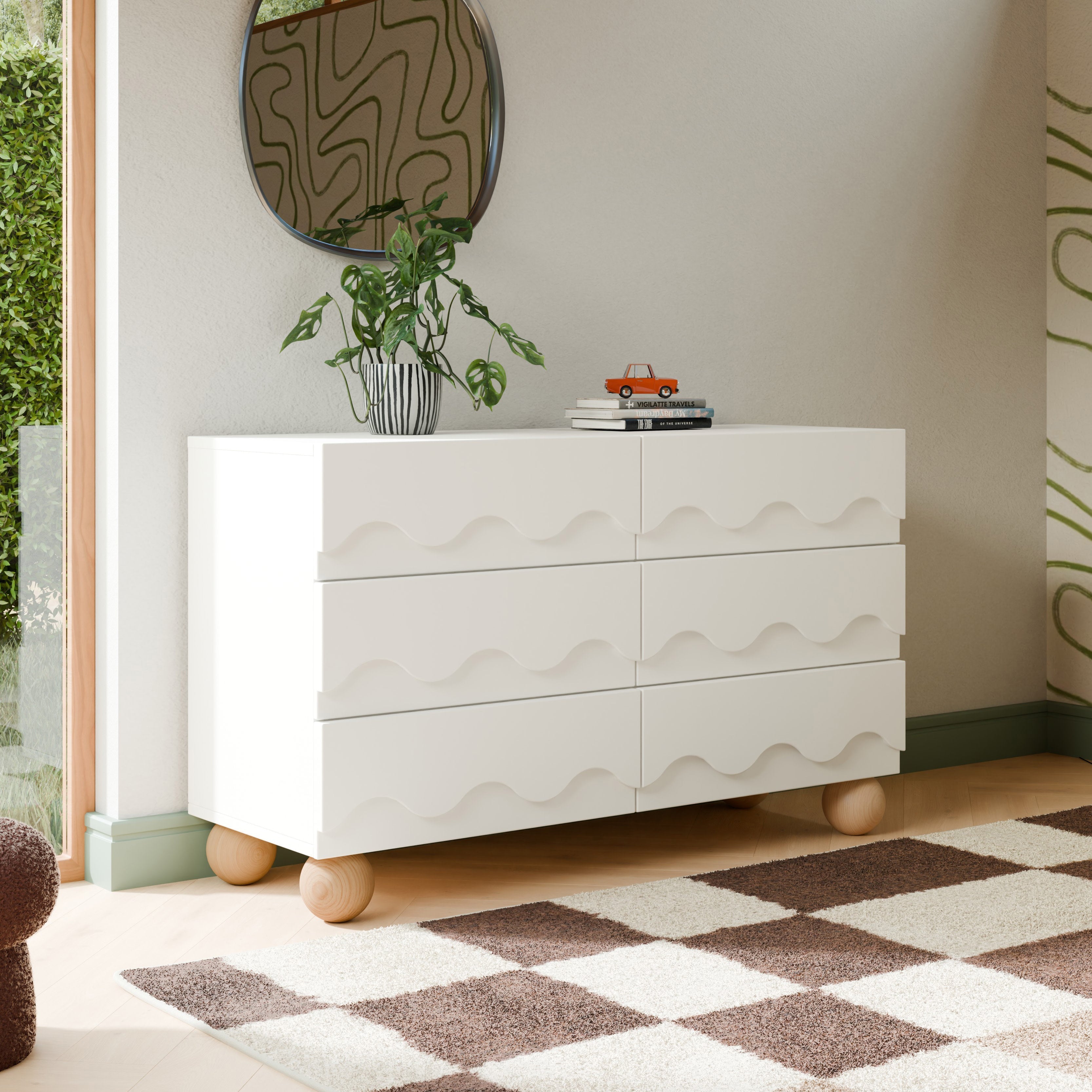 Babyletto Lido Wave 6-Drawer Wide Dresser (56")