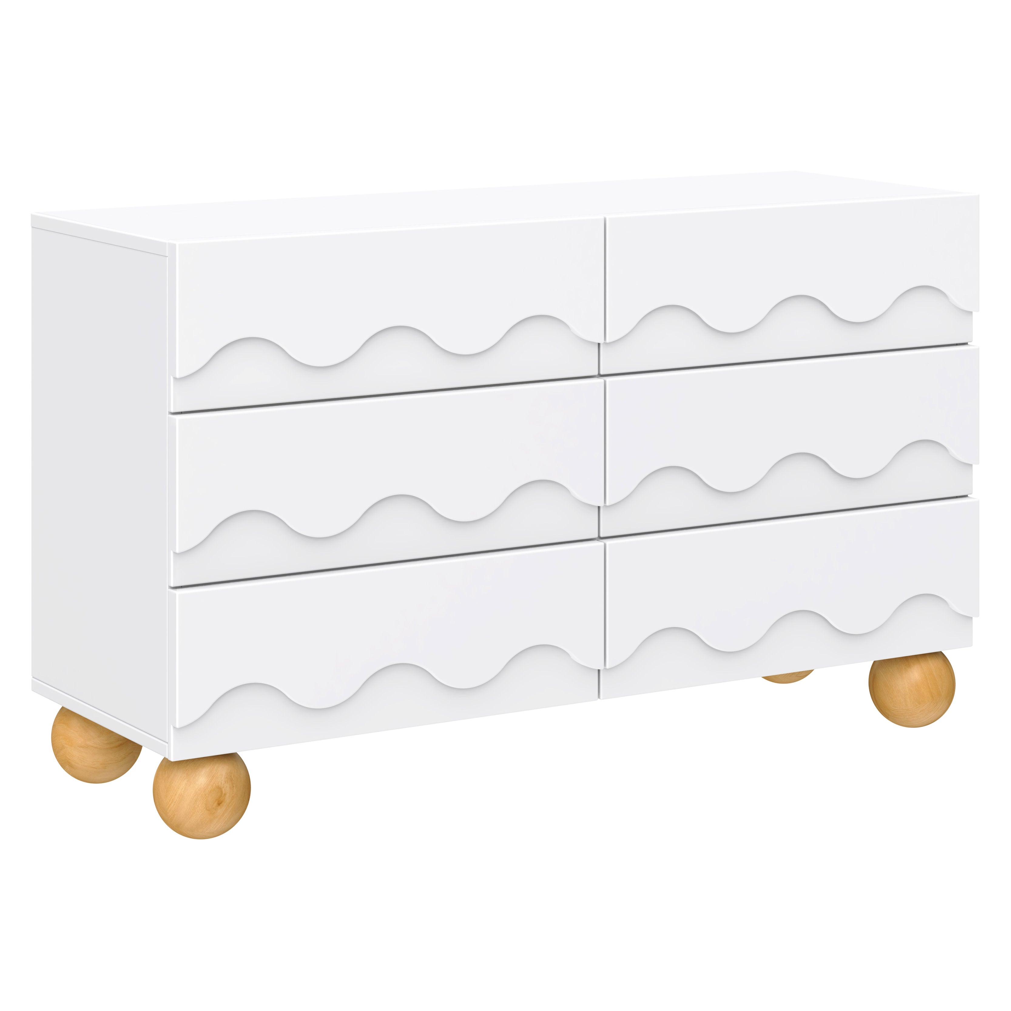 Babyletto Lido Wave 6-Drawer Wide Dresser (56")