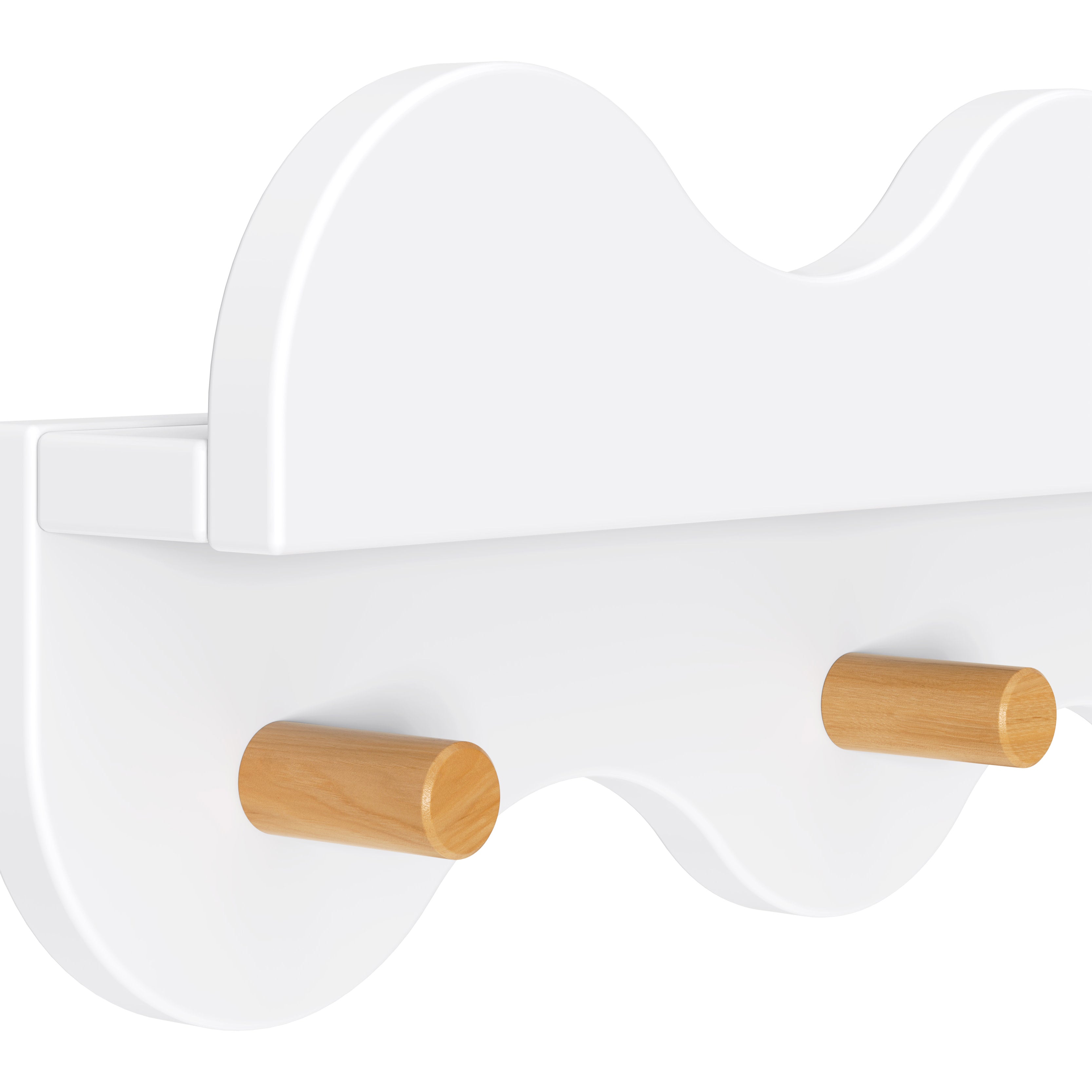 Babyletto Lido Wave Bookshelf with Hooks