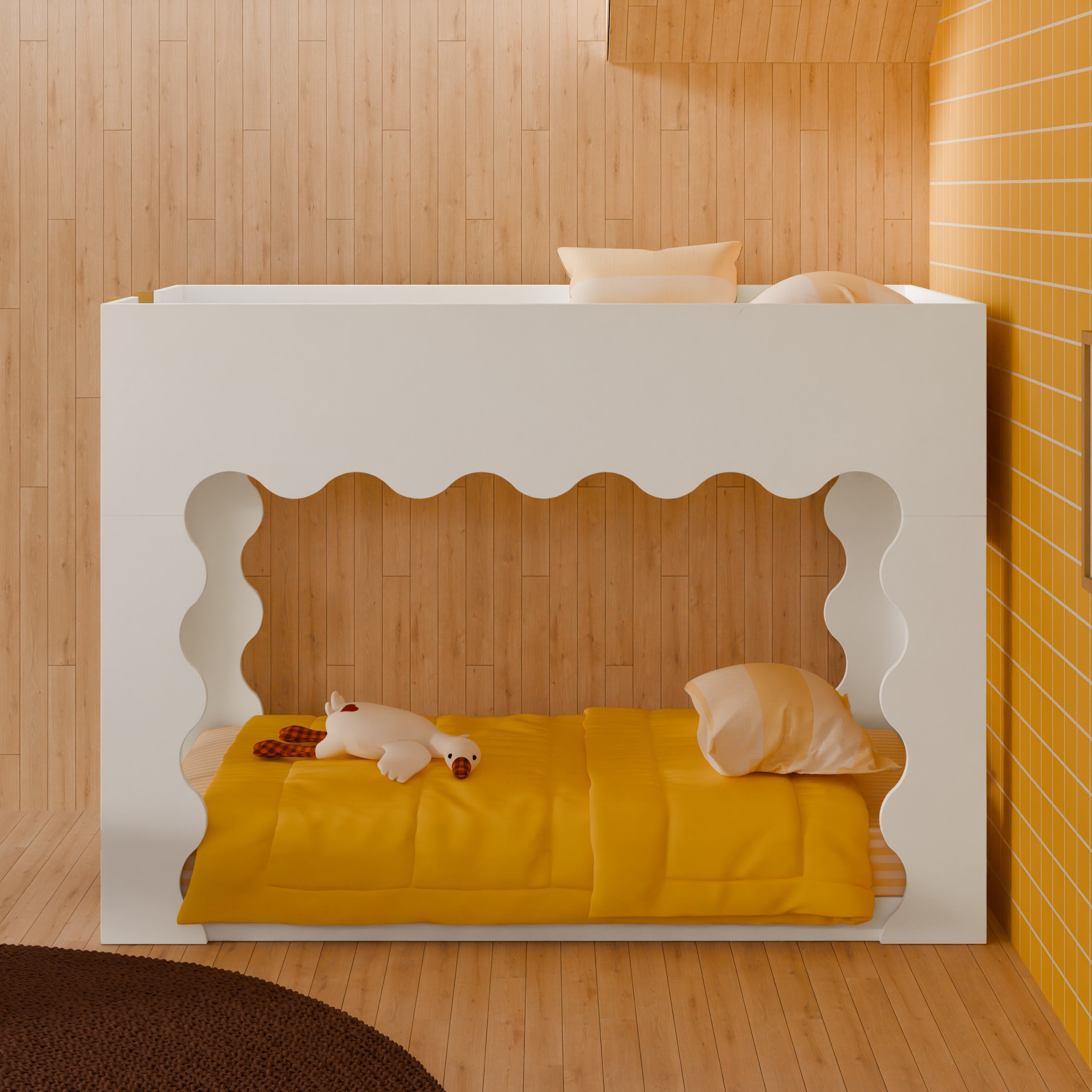Babyletto Lido Wave Convertible Low Loft Twin Bed