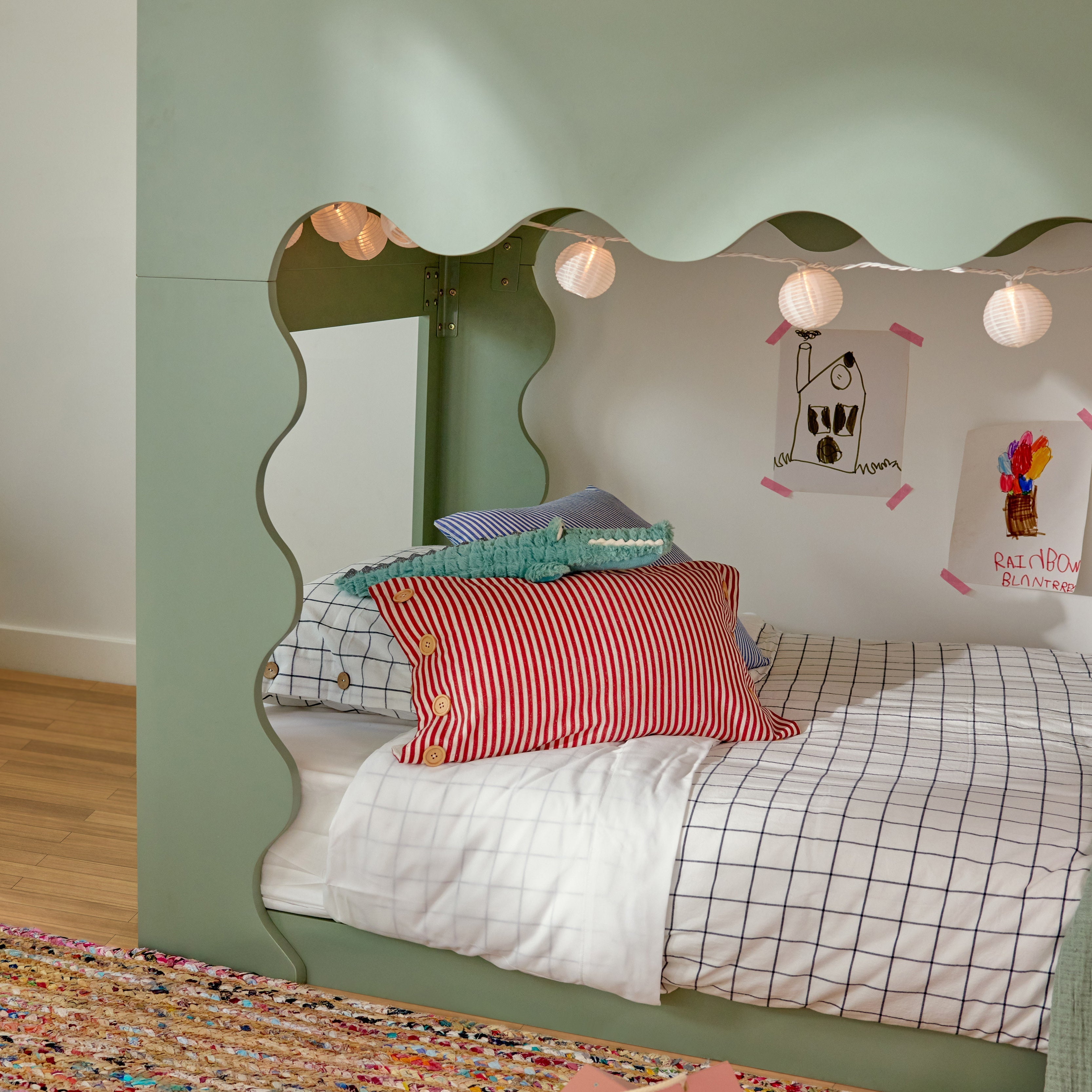 Babyletto Lido Wave Convertible Low-Profile Bunk Bed