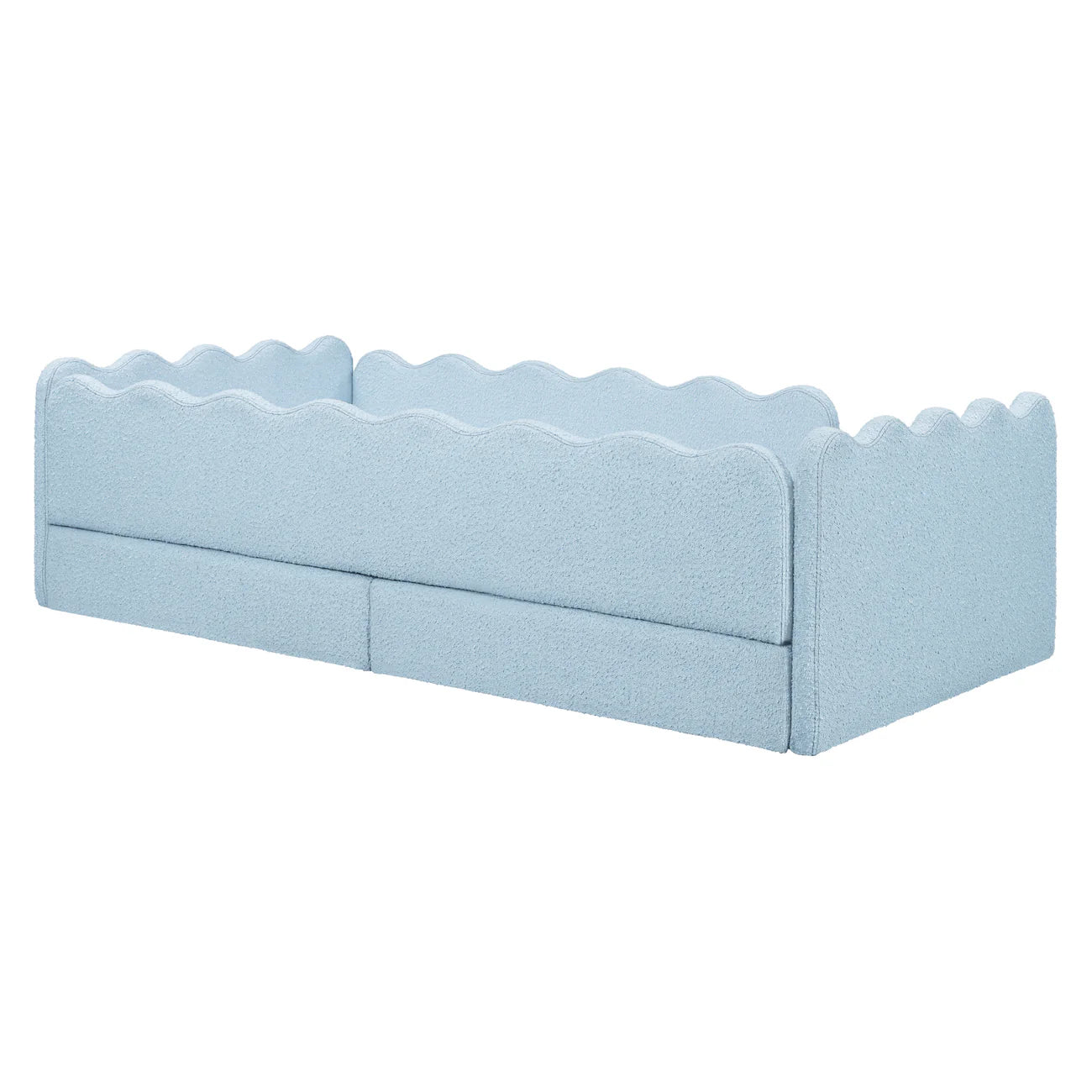 Babyletto Rizo Montessori-Inspired Twin Floor Bed with Guardrails