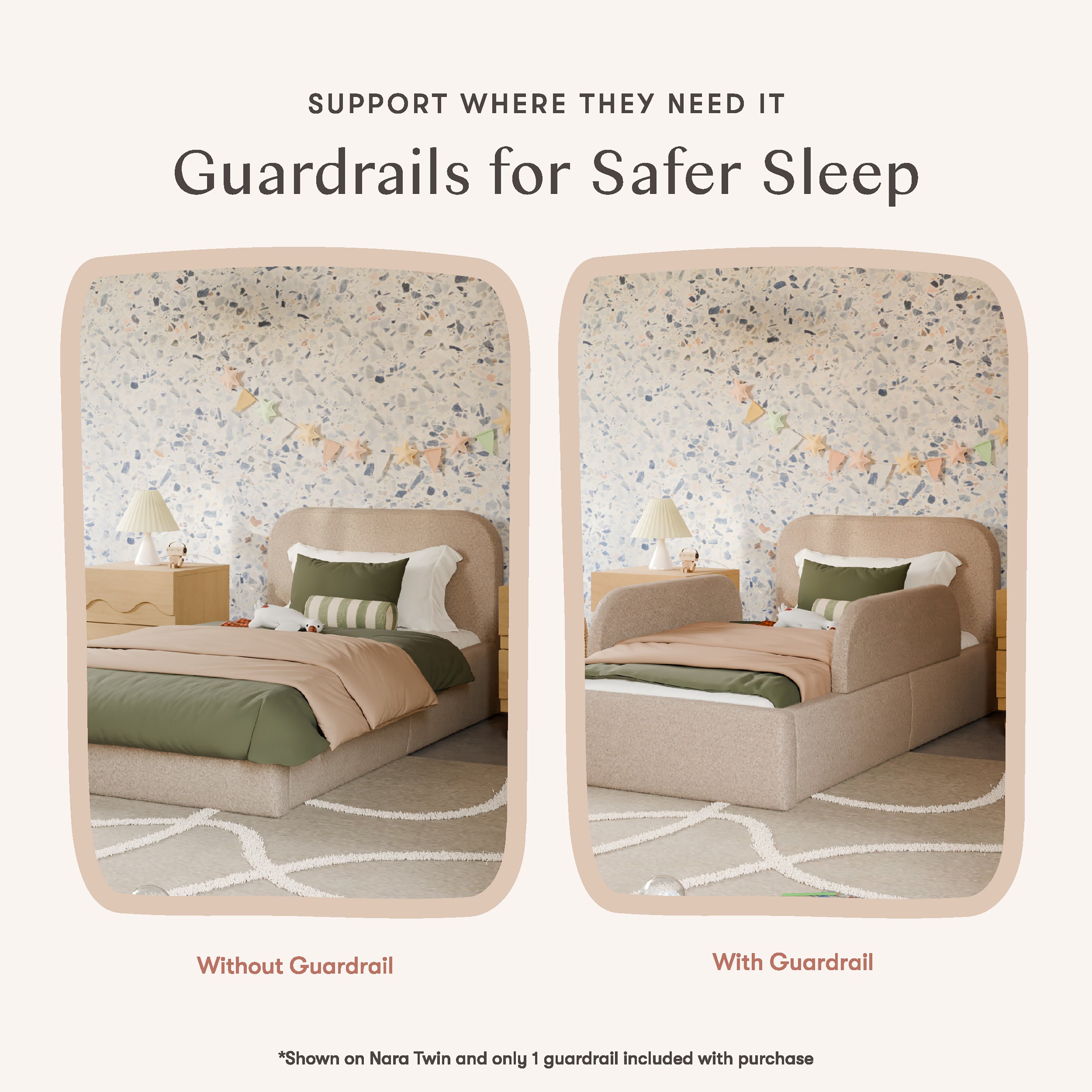 Babyletto Upholstered Twin/Full Bed Guardrail