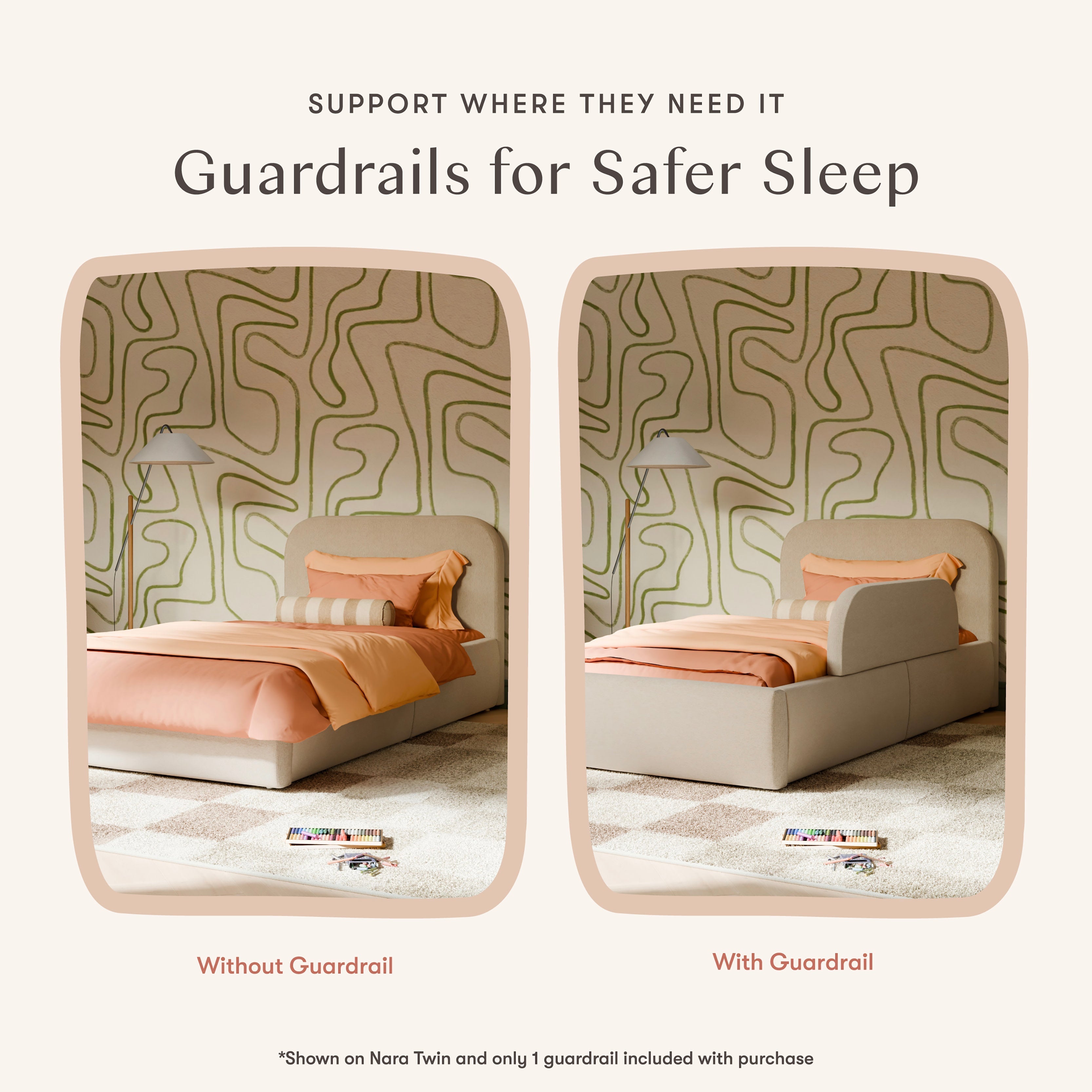 Babyletto Upholstered Twin/Full Bed Guardrail