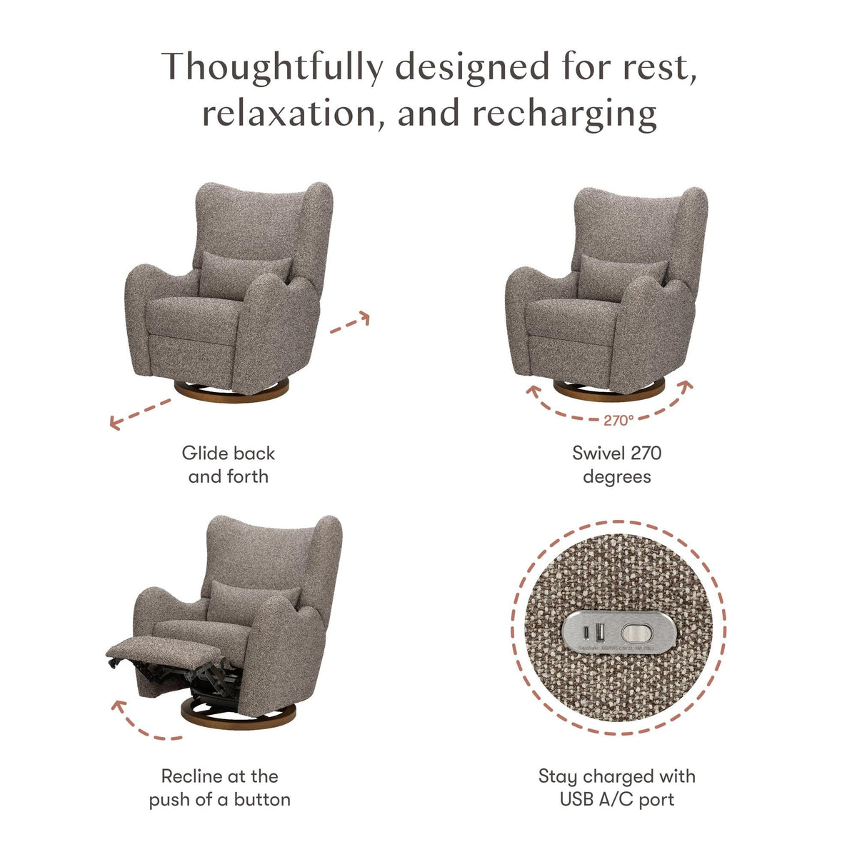 Nate Berkus x Babyletto Westham Power Recliner