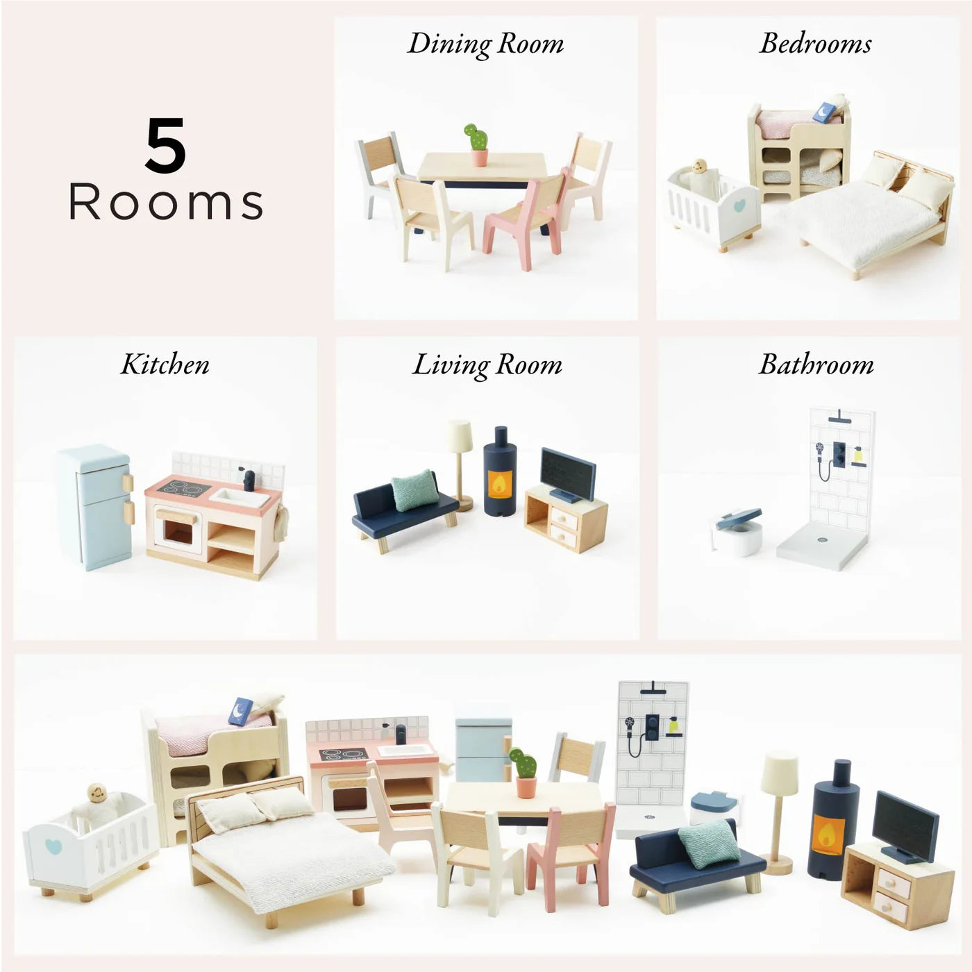 Complete Dolls House Furniture Set