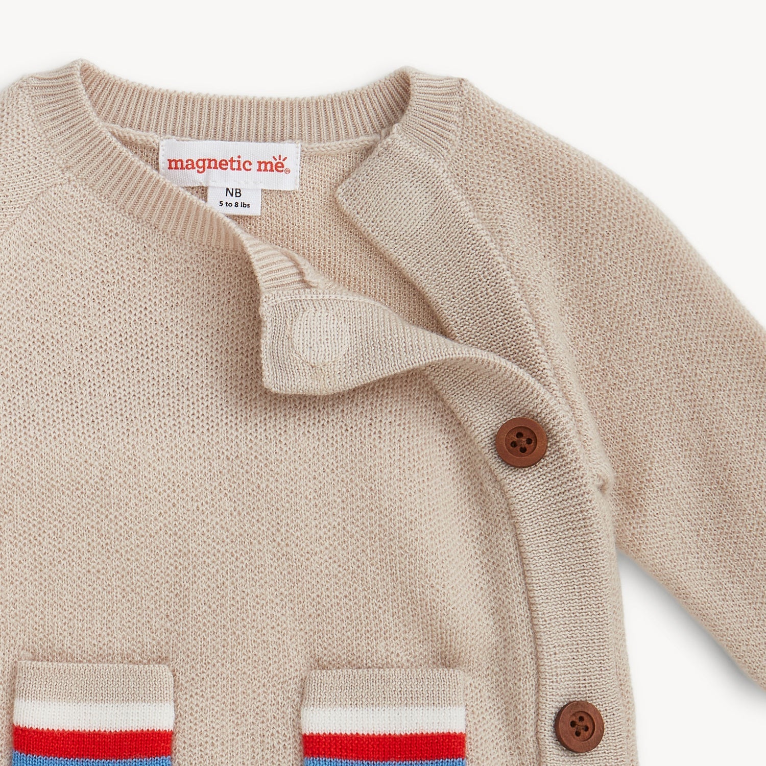 Oatmeal, Red, White, & Blue Wool Magnetic Take Me Home Set - Twinkle Twinkle Little One