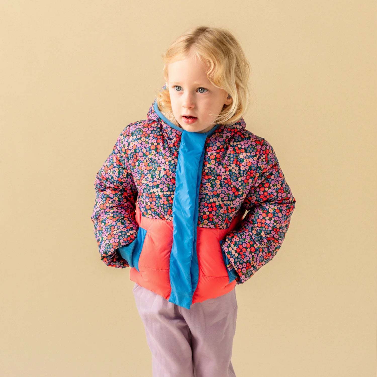 Lily Nylon Magnetic Puffer Parka - Twinkle Twinkle Little One