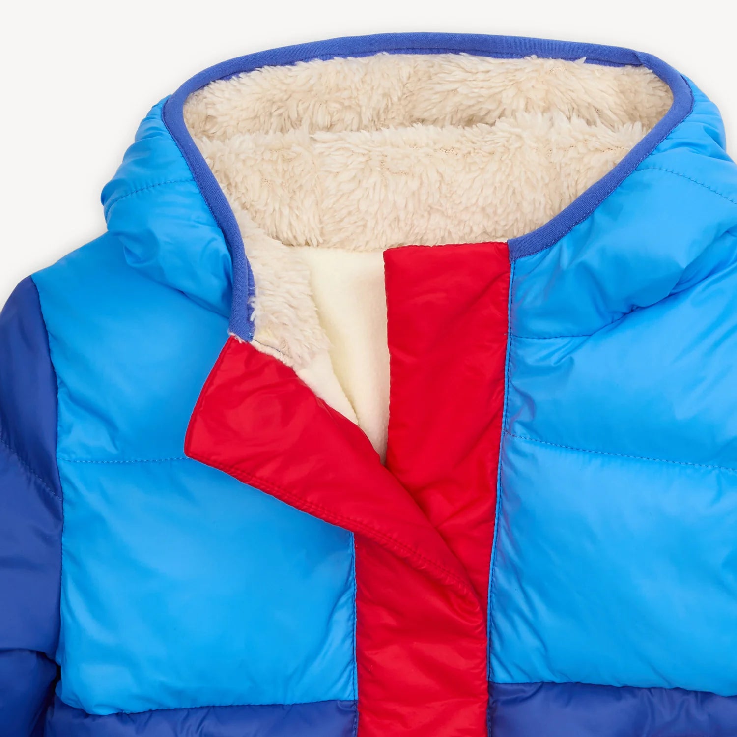 Storm Blue Nylon Magnetic Puffer Parka - Twinkle Twinkle Little One